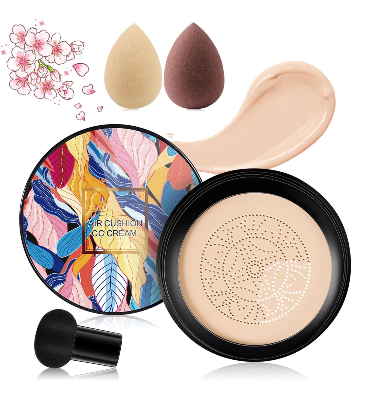 GDSAFS New Mushroom Head Air Cushion CC Cream 2024 Upgrade Air Cushion CC Cream Mushroom Head BB Cream Face Make Up Long Lasting Matte Moisturizing Concealer (Natural 1PCS) 1PCS Natural - Buy Online on GoSupps.com