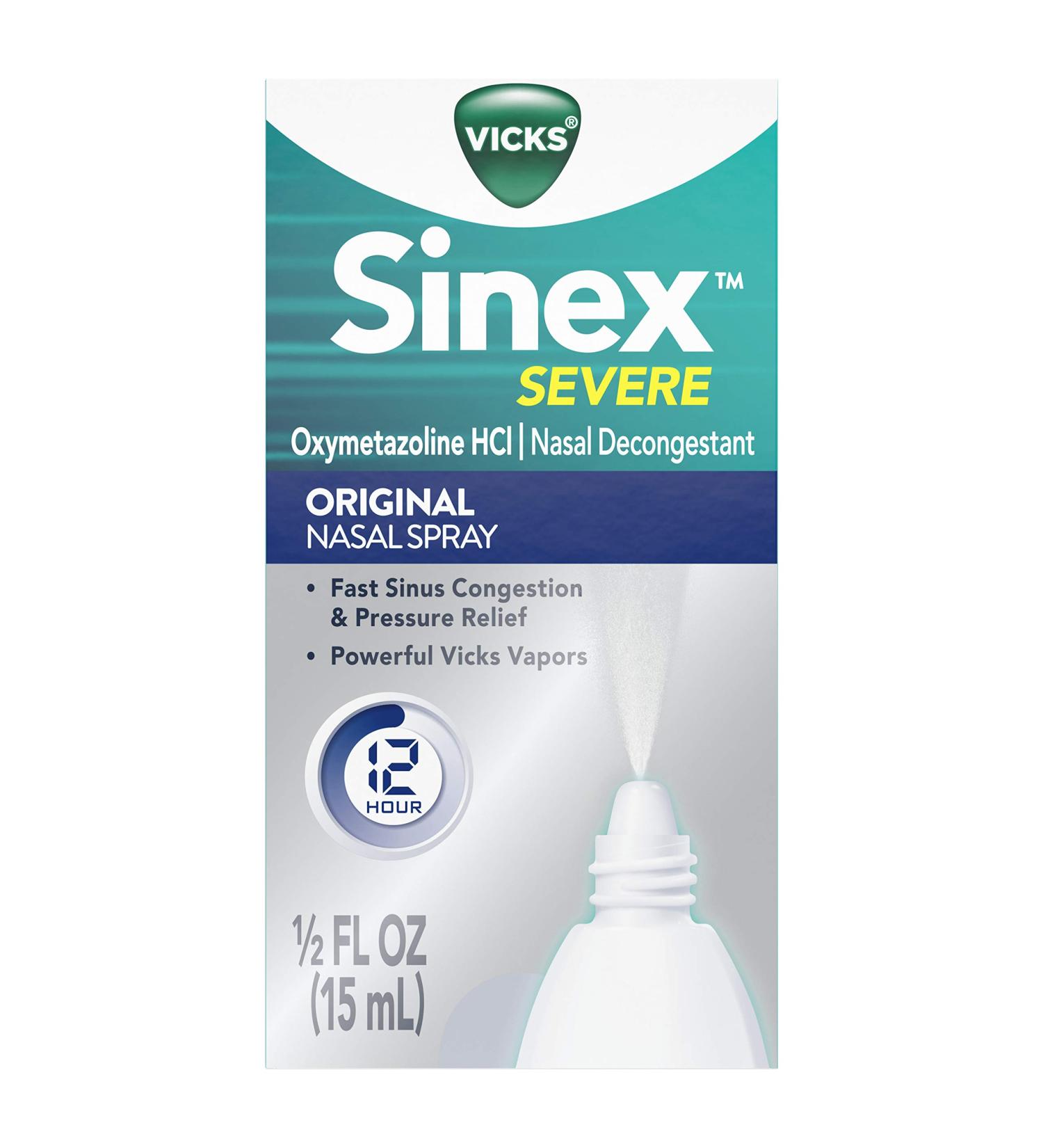 Vicks Sinex Severe Nasal Spray 0.50 oz - Pack of 3 | Fast-Acting Congestion Relief - Buy Online on GoSupps.com
