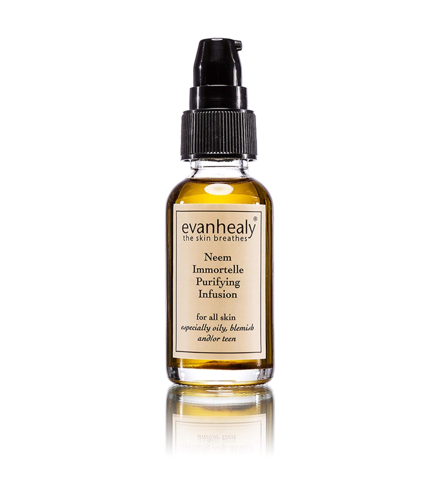 Evanhealy Immortelle Purifying Infusion | Sensitive Skin Facial Oil & Cleanser | Pore Minimizer & Balancing Ayurveda Serum | Vitamin E Face Oil - Buy Online on GoSupps.com
