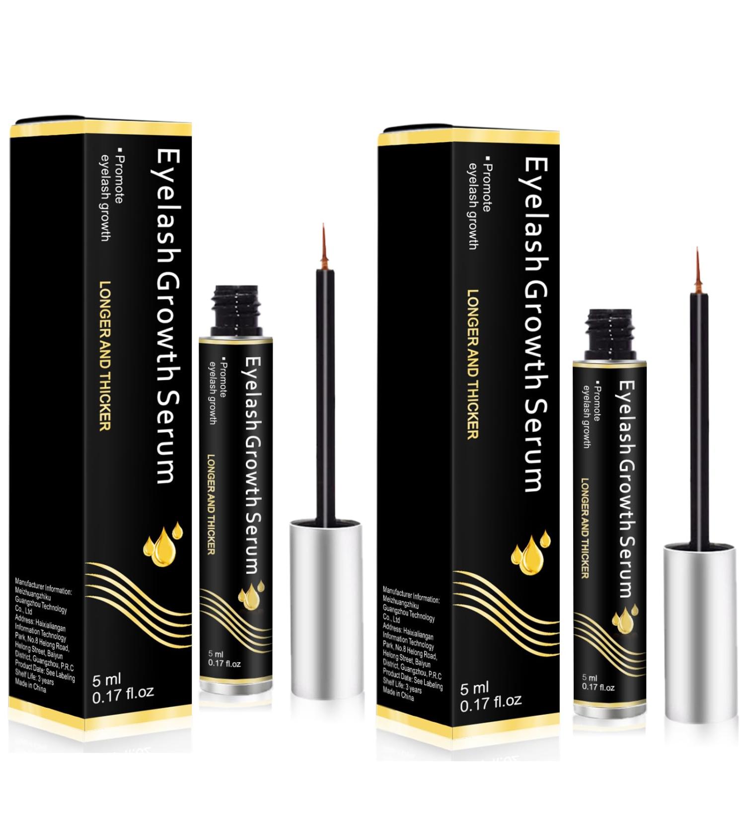 2PCS Eyelash Growth Serum Without Hormones Eyebrow Serum Eyelash Serum Eyelash Lifting Serum Natural Eyelash Growth Serum for Longer and Thicker Eyelashes and Eyebrows(10ml) - Buy Online on GoSupps.com