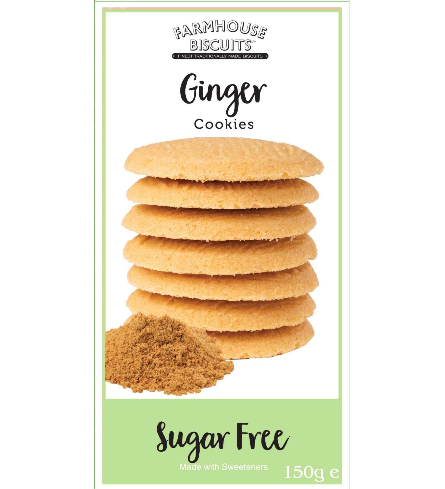Farmhouse Farmhouse Biscuits - Sugar Free Ginger Biscuits 150g (Pack of 6)
