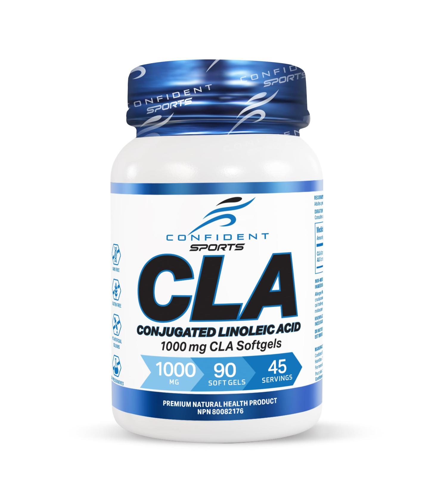 CONFIDENT SPORTS CLA (Conjugated Linoleic Acid) 1000 mg - 90 Softgels 90 count (Pack of 1) - Buy Online on GoSupps.com