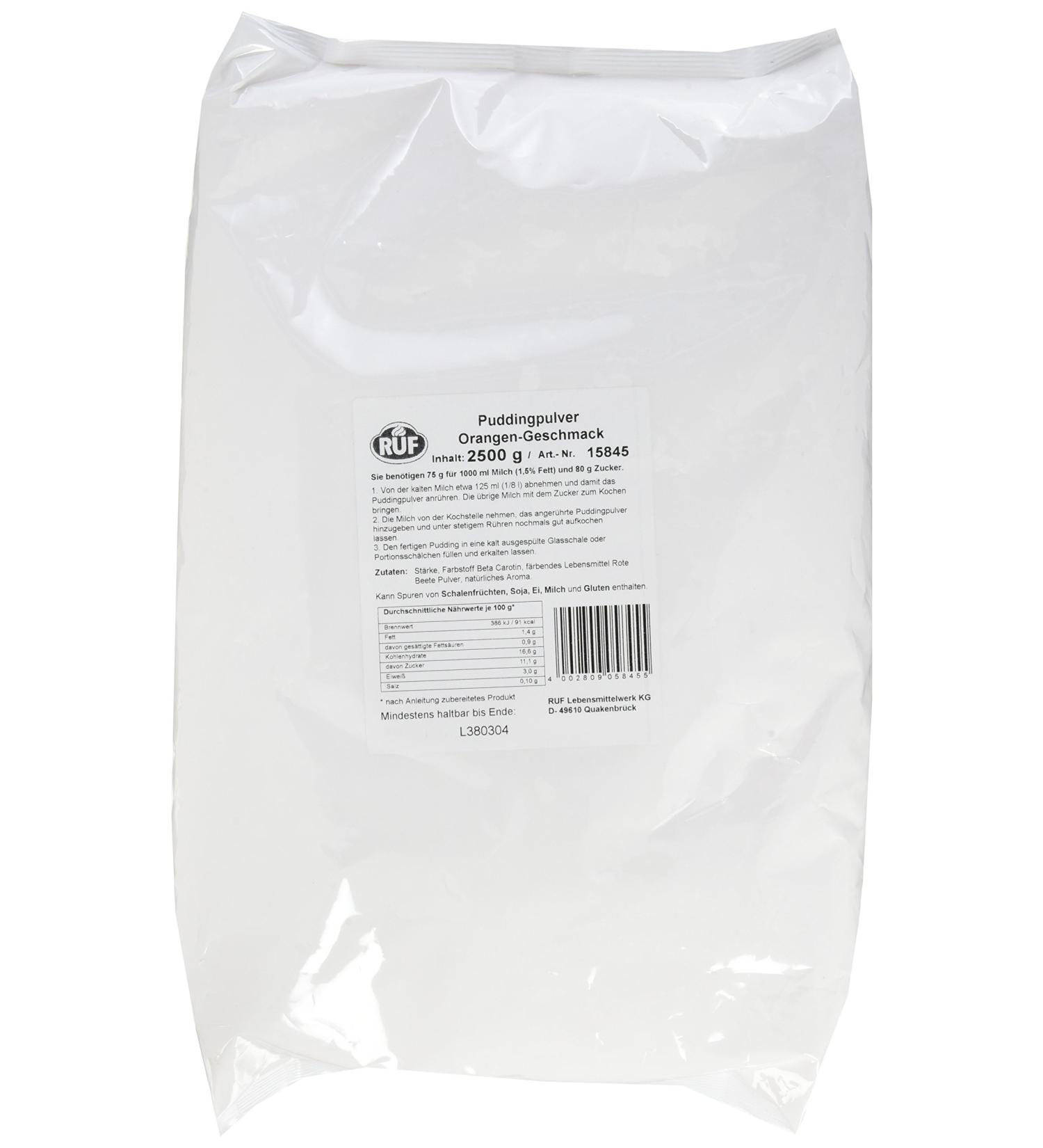 Ruf OrangenPudding Powder - Sugar-Free Fresh Pudding Mix for Cooking | 2500g Storage Pack for Large Kitchens Canteens & Restaurants - Buy Online on GoSupps.com