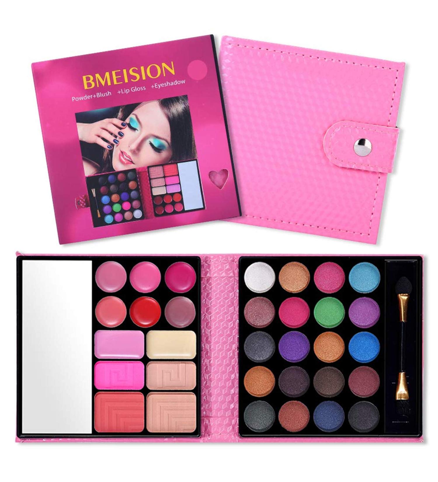 BrilliantDay 32 Colors Eyeshadow Palette & Contouring Kit | Lip Gloss & Blusher Makeup Set - International Shipping Available - Buy Online on GoSupps.com