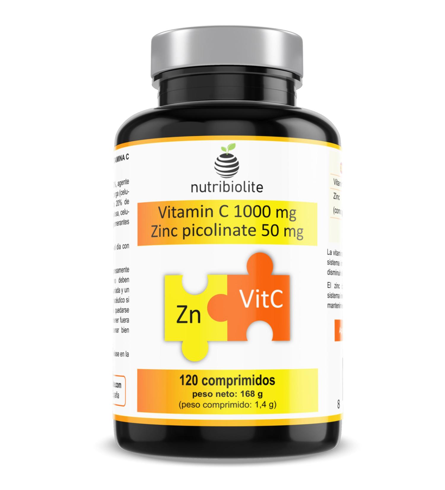 Buy Vegan Vitamin C 1000 mg + Zinc Picolinate 50 mg | 120 Tablets for Immune Support | Shop Internationally - Buy Online on GoSupps.com