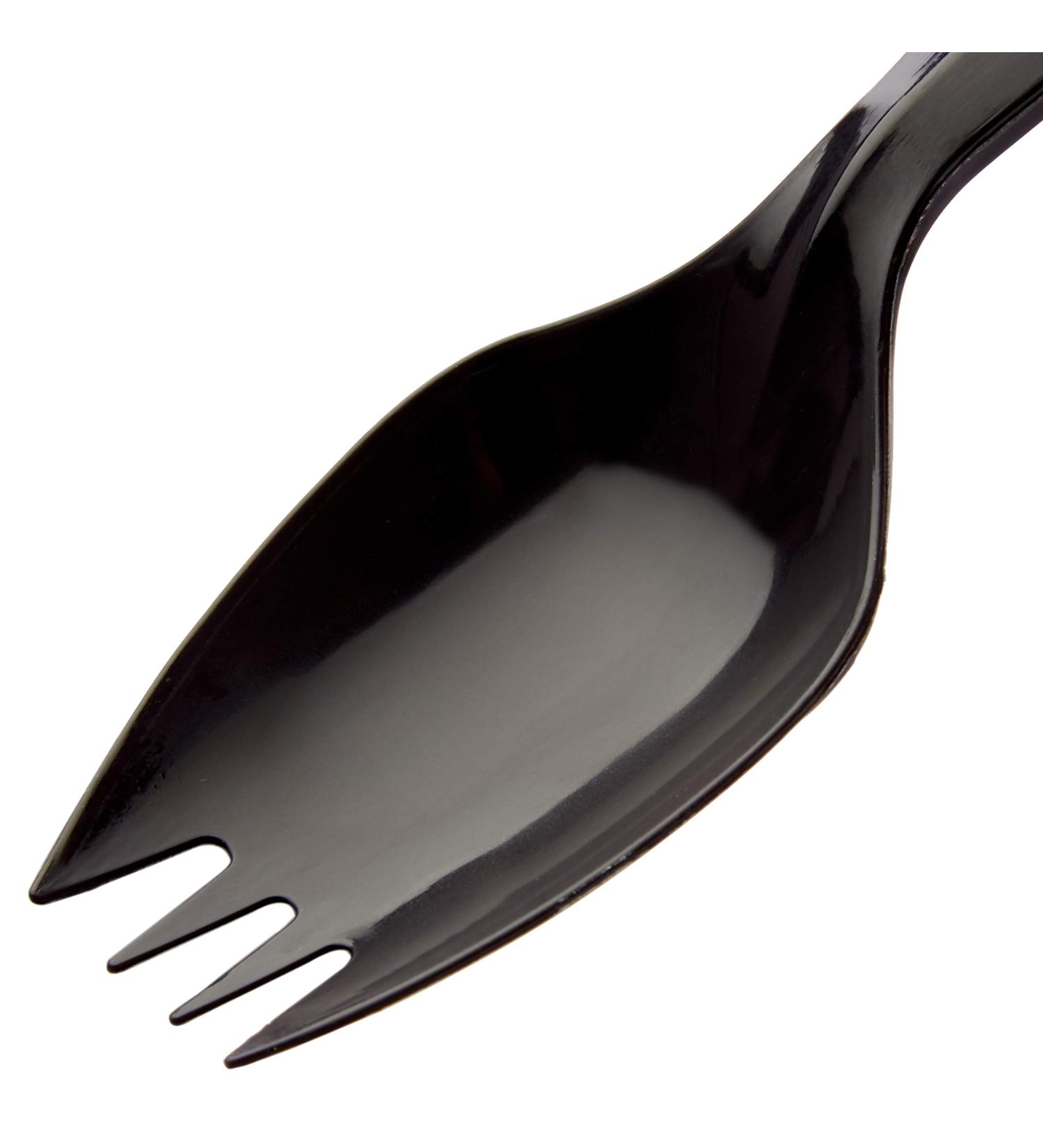BPA-Free Black Disposable Sporks 250 Pk. Recyclable  Eco-Friendly and Kid-Safe 2-in-1 Utensils Built Strong to Last Large Meals. Great for School Lunch  Picnics or Restaurant and Party Supply (250) - Buy Online on GoSupps.com