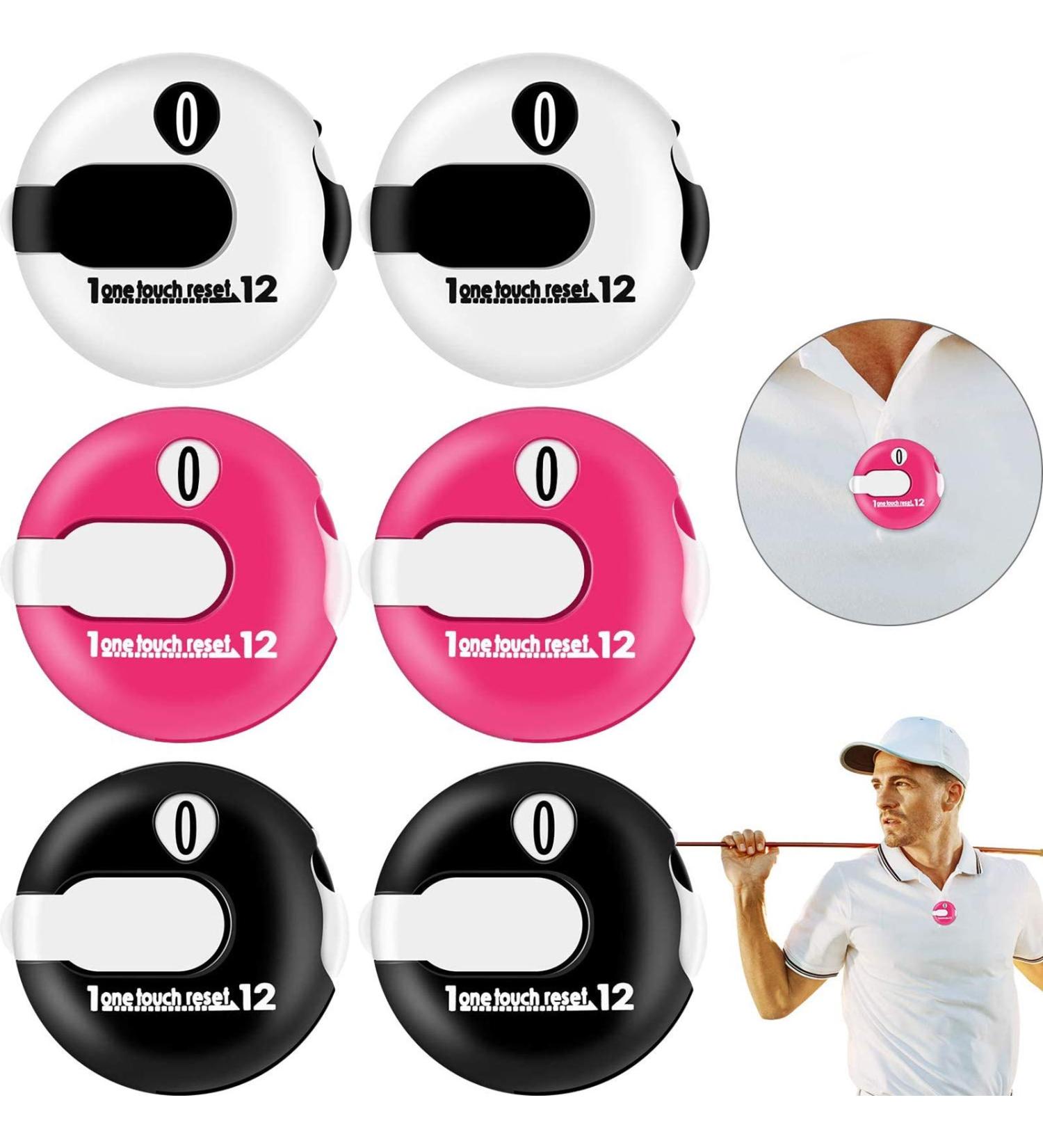 Golf Score Counter Mini - Simple Stroke Tracker for up to 12 Shots - One Touch Reset - 6 Pack - Buy Online on GoSupps.com