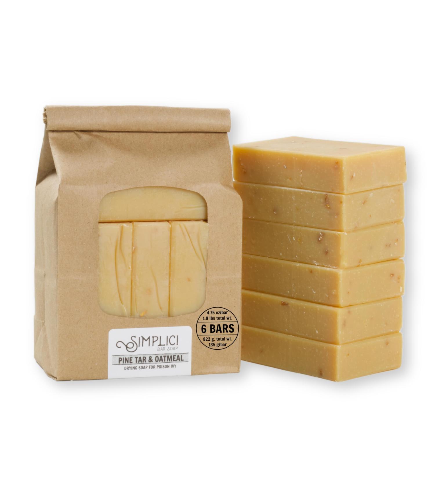 Pine Tar & Oatmeal Soap - Ultimate Natural Relief for Poison Ivy | 6 Bar Value Pack - Palm Free - Buy Online on GoSupps.com