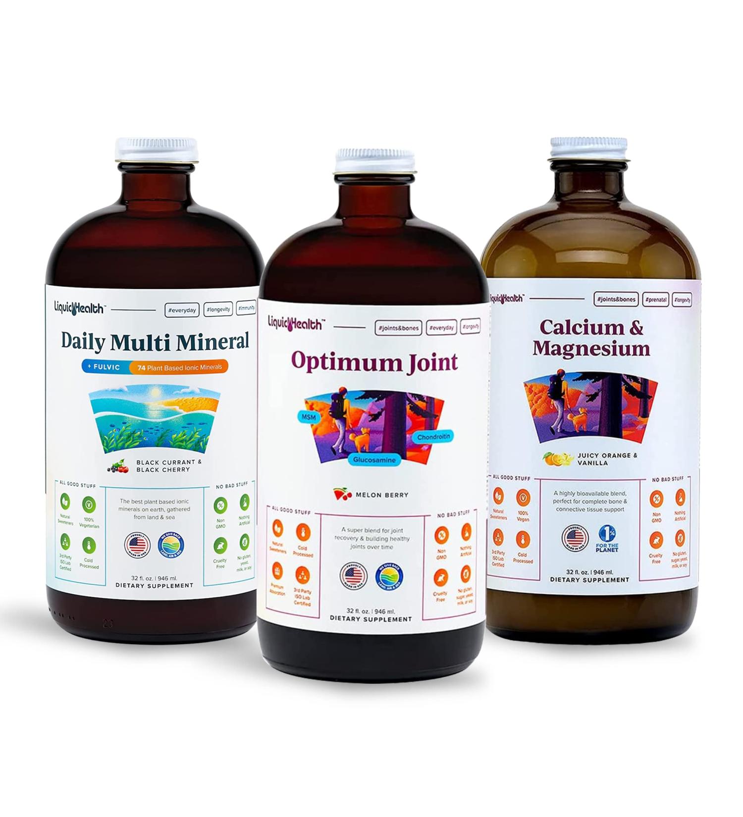 LIQUIDHEALTH Muscles Bones & Joints Vitamin Bundle - Multi-Flavor Pack - Buy Online on GoSupps.com