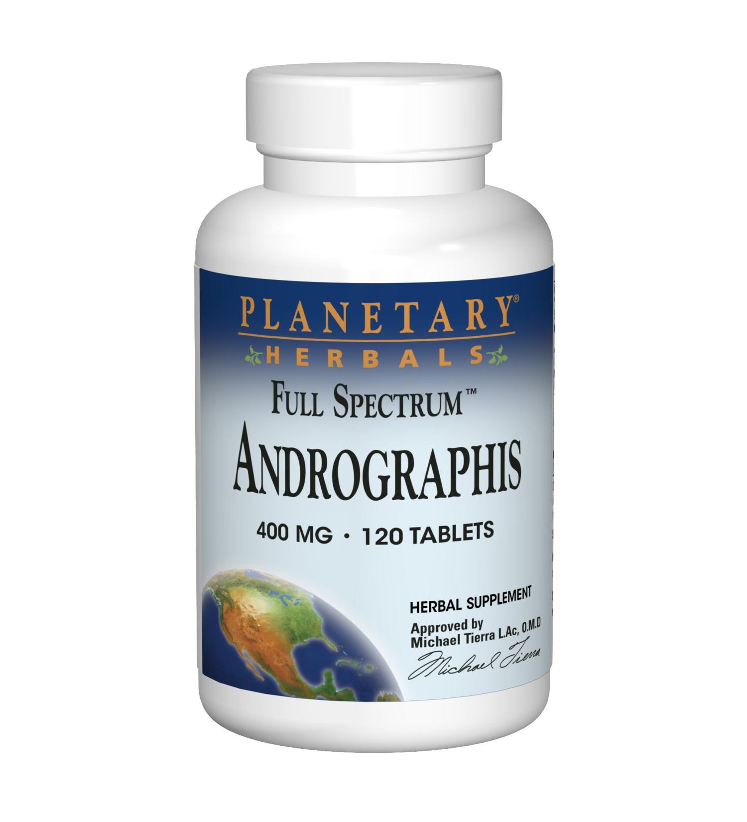 Buy Planetary Herbals Full Spectrum Andrographis 400mg - 120 Tablets for Immune Support - Buy Online on GoSupps.com