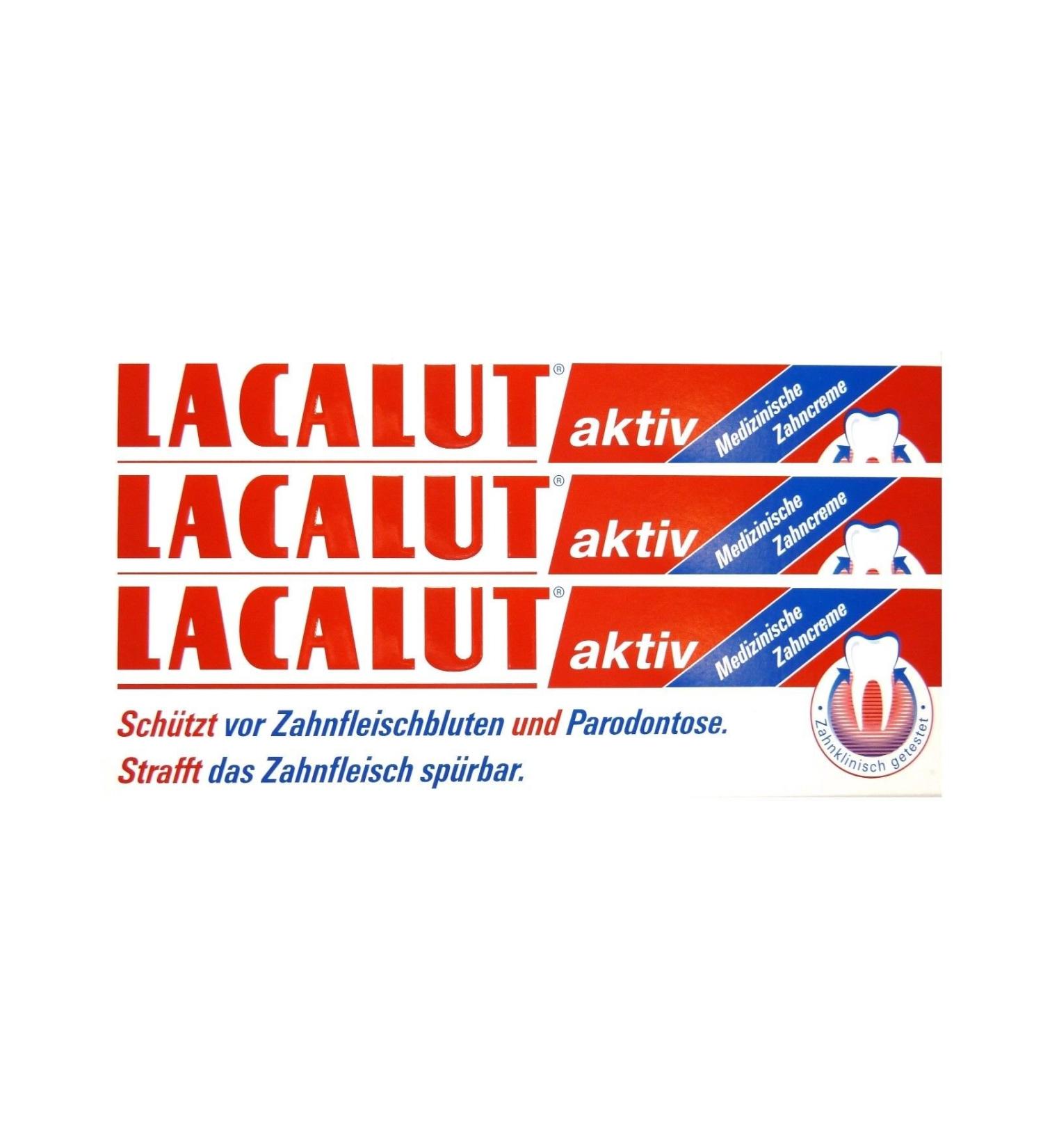3x LACALUT active toothpaste 100 ml PZN 5484132 periodontitis bleeding gums