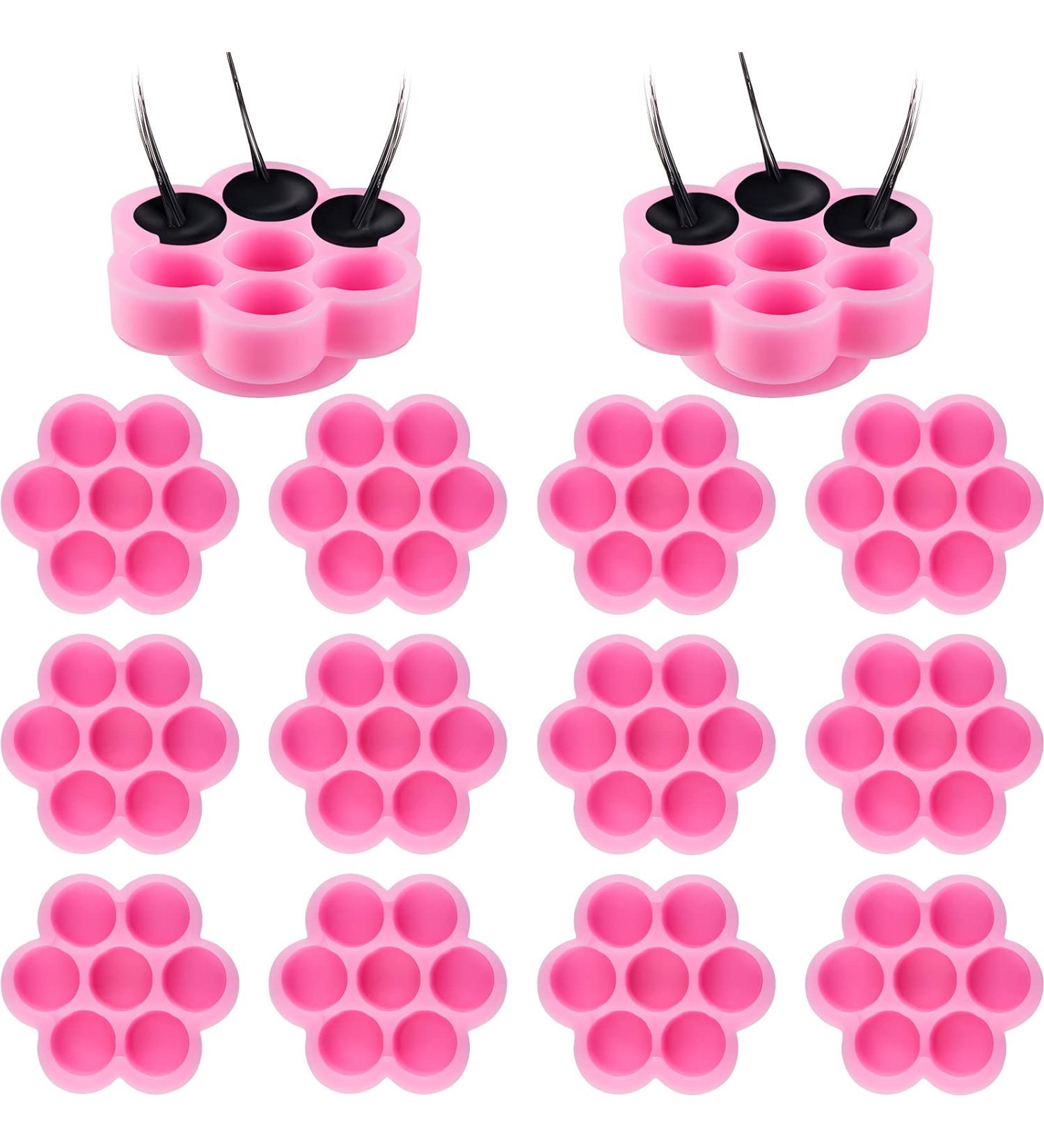 200-Piece Flower Shape Glue Cup Eyelash Extension Holder - False Lash Grafting Pallet for Women & Girls - Buy Online on GoSupps.com