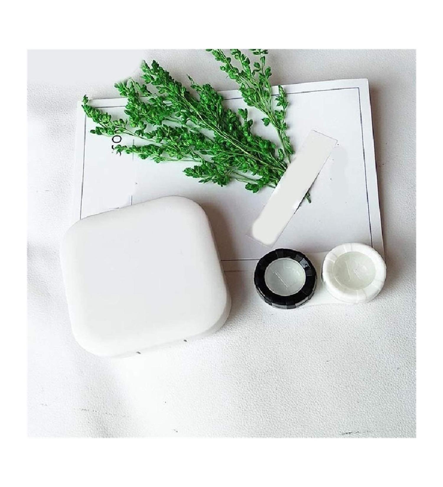 Lentil & Contact Lens Storage Container | Mini Box for Travel - Pink & White | Eye-Trip Kit Holder - Buy Online on GoSupps.com
