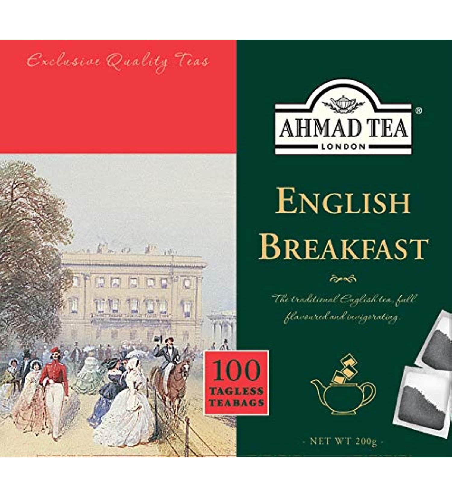 Ahmad Tea English Breakfast - 100 Bags Black Tea (Assam & Ceylon) - Best English Tea for Breakfast - Buy Online on GoSupps.com