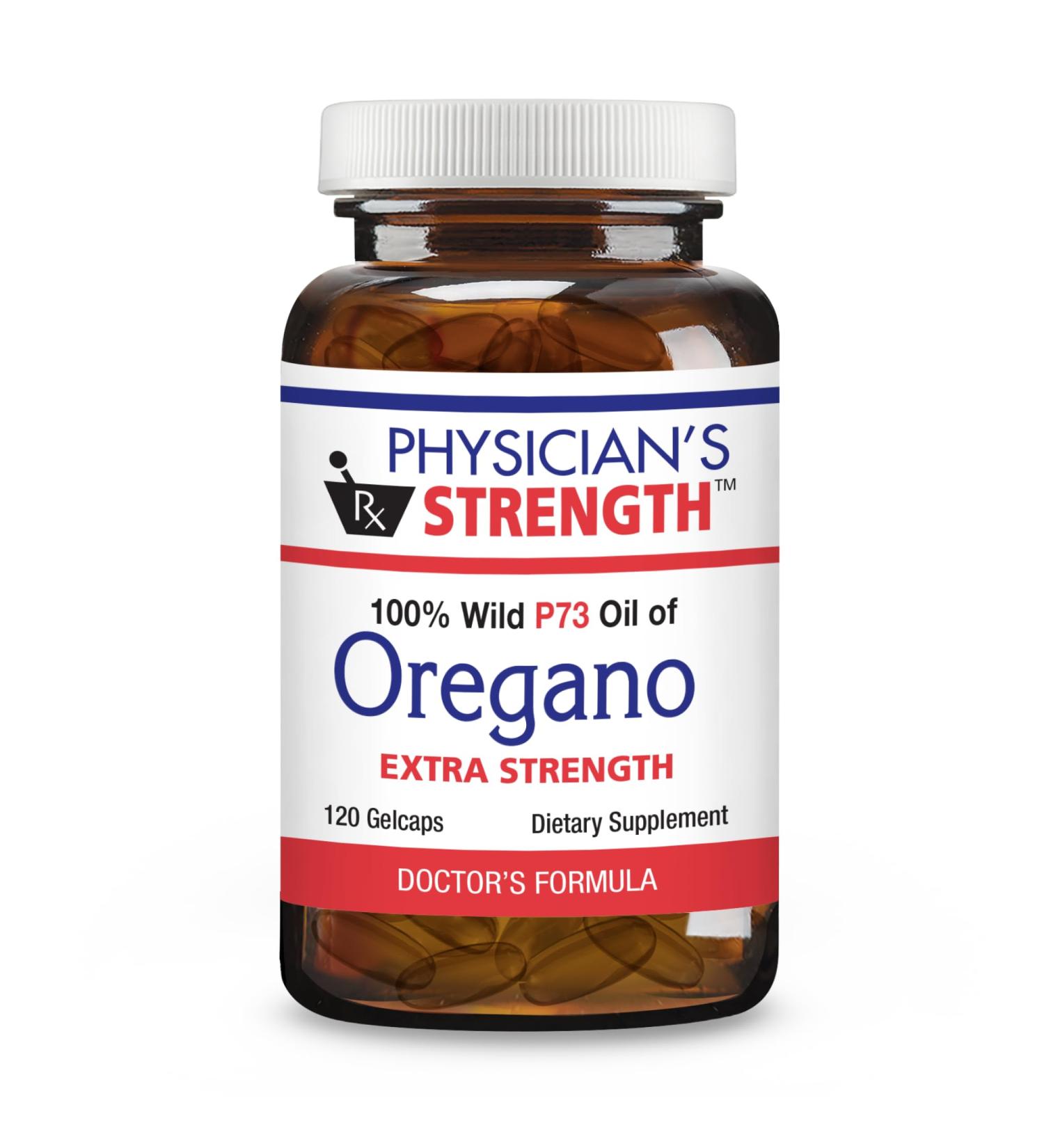 Physician's Strength Wild Oregano Gels Extra Strength - 120 Gelcaps - 100% Wild P73 Oil of Oregano - Non-GMO - 120 Servings - Buy Online on GoSupps.com