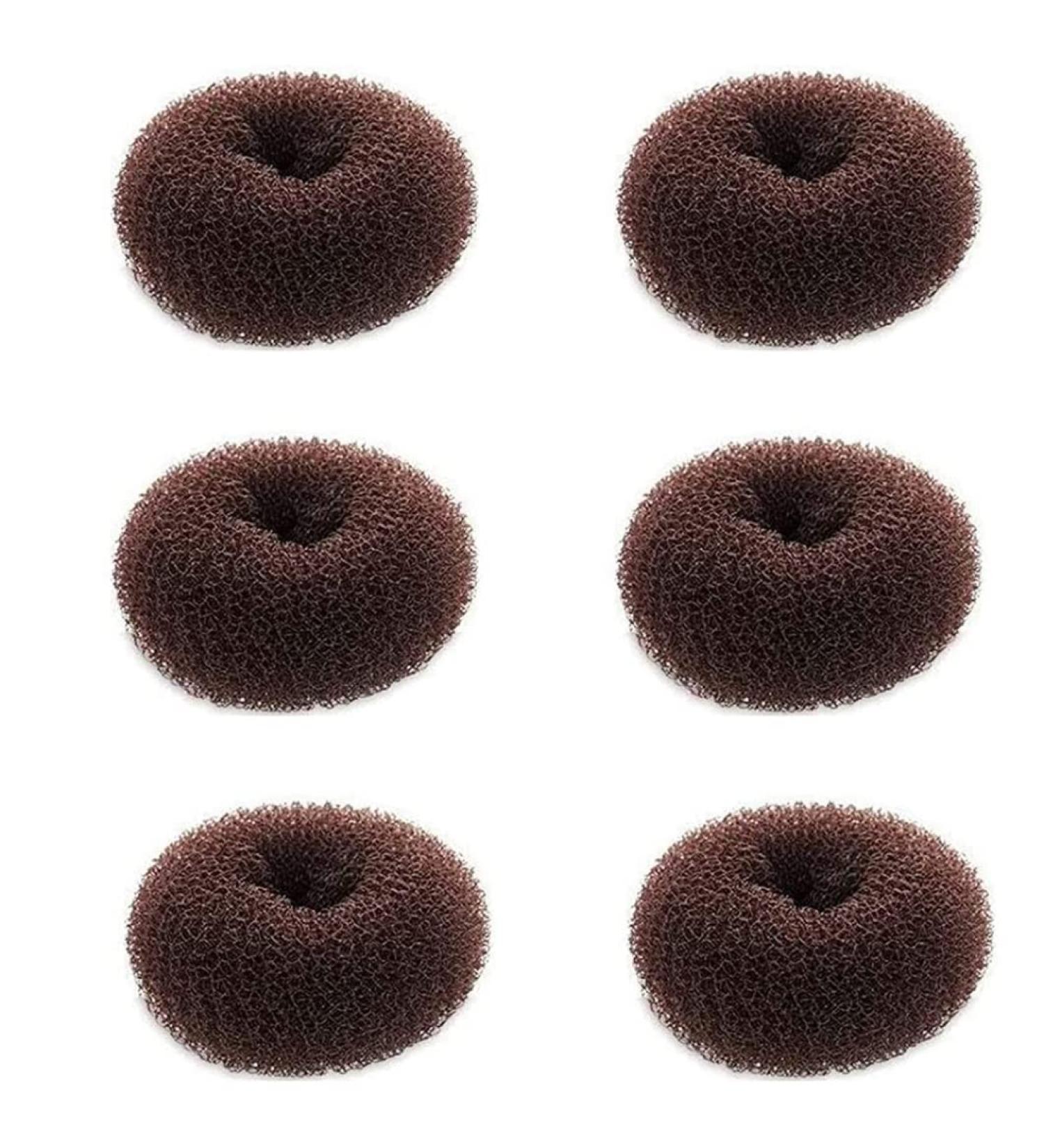Mini Hair Bun Maker for Kids - 6 PCS Chignon Donut Sock Bun Form for Girls - Small Size 2.4 Inch Dark Brown - Ideal for Short and Thin Hair - Buy Online on GoSupps.com