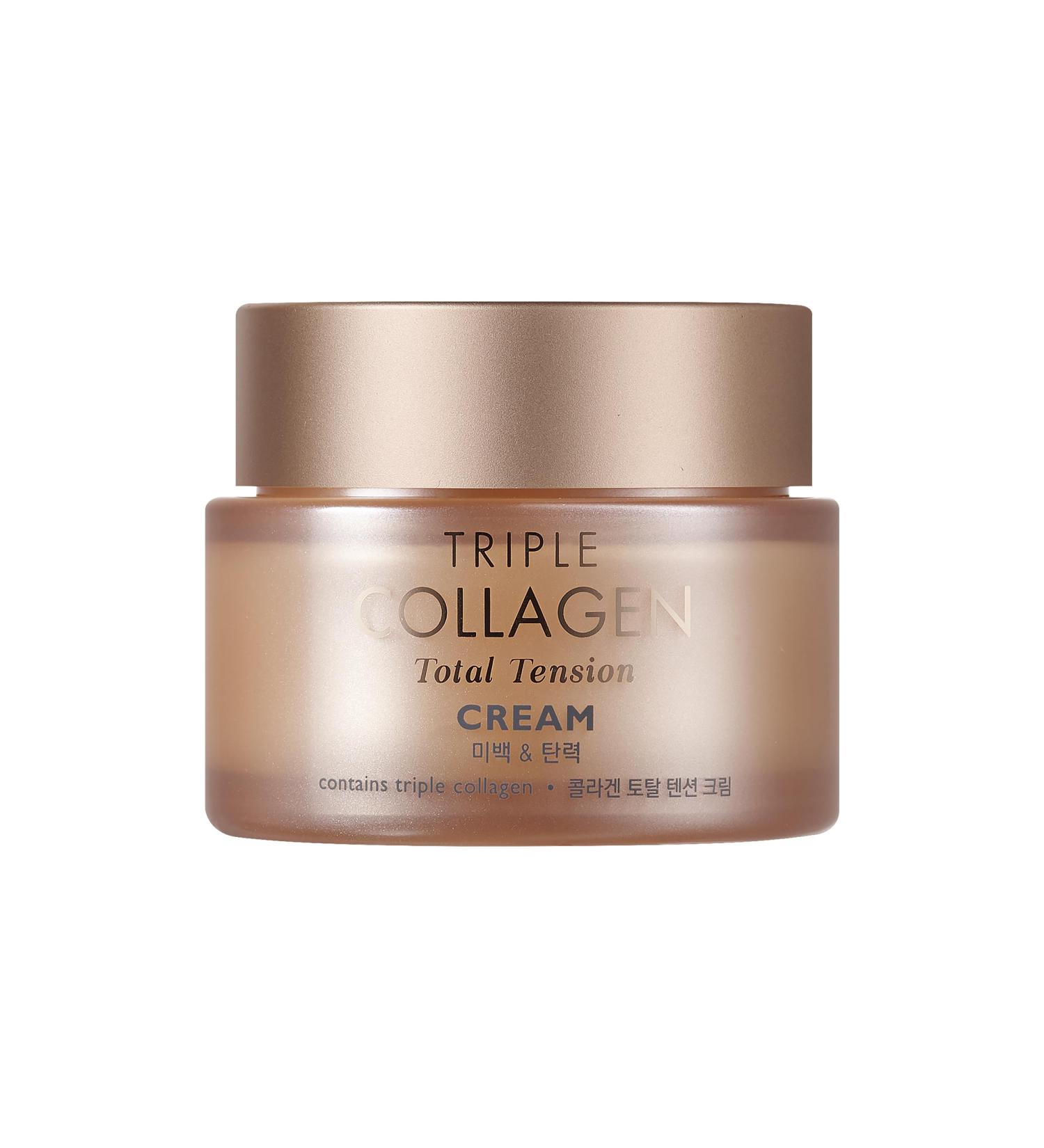 TONYMOLY Triple Collagen Total Tension Cream - Collagen Cream for Face Korean Skincare - Skin Firming Cream Anti-Wrinkle Cream Whitening Cream Beauty Cream - Collagen Face Cream for Women 80 ml - Buy Online on GoSupps.com