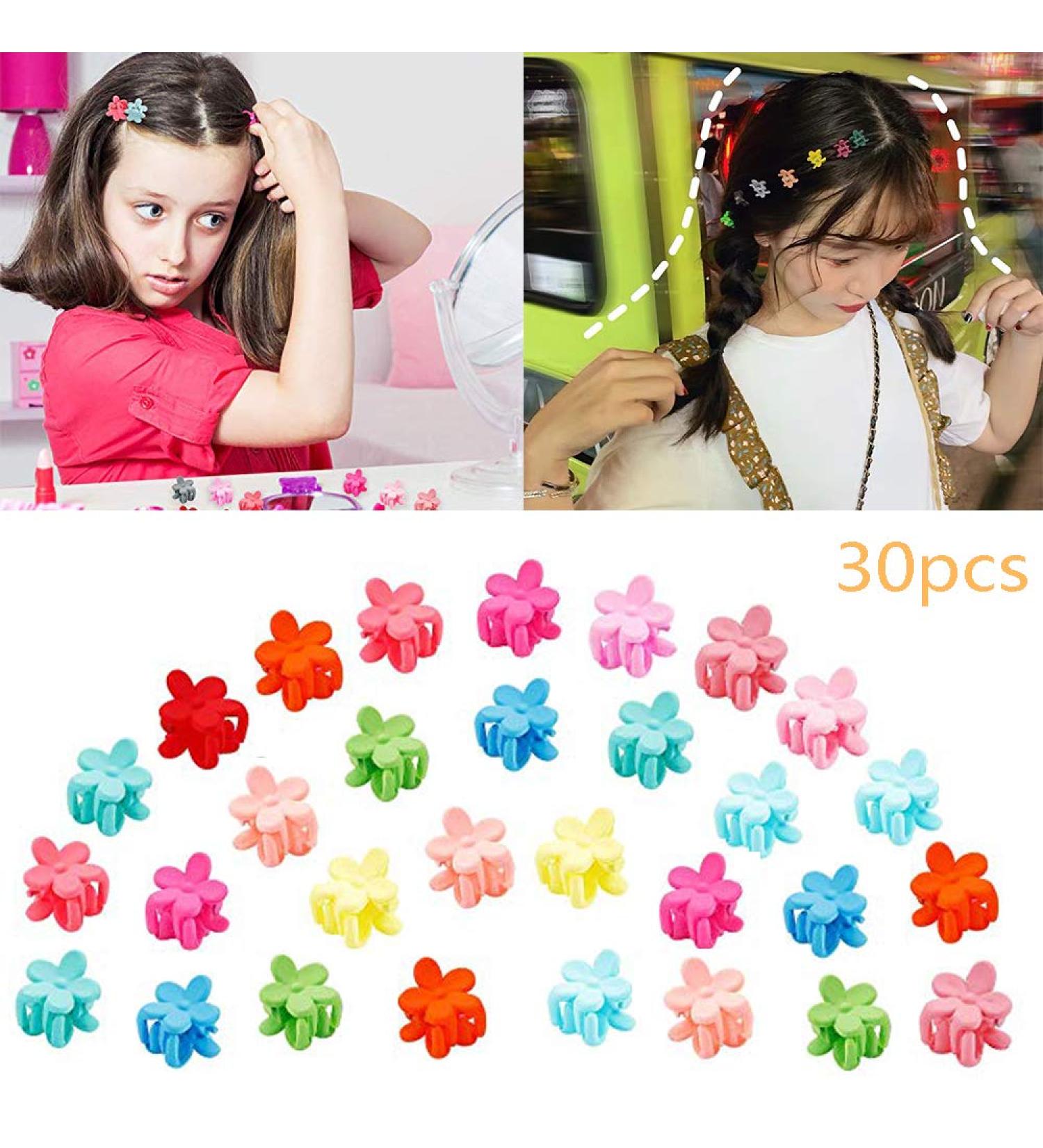 BREEZO Mini Hair Clips Set - 30 Pieces Hair Claw Clips for Kids Girls & Women | Stylish Hair Accessories & Hairstyle Aid - Buy Online on GoSupps.com