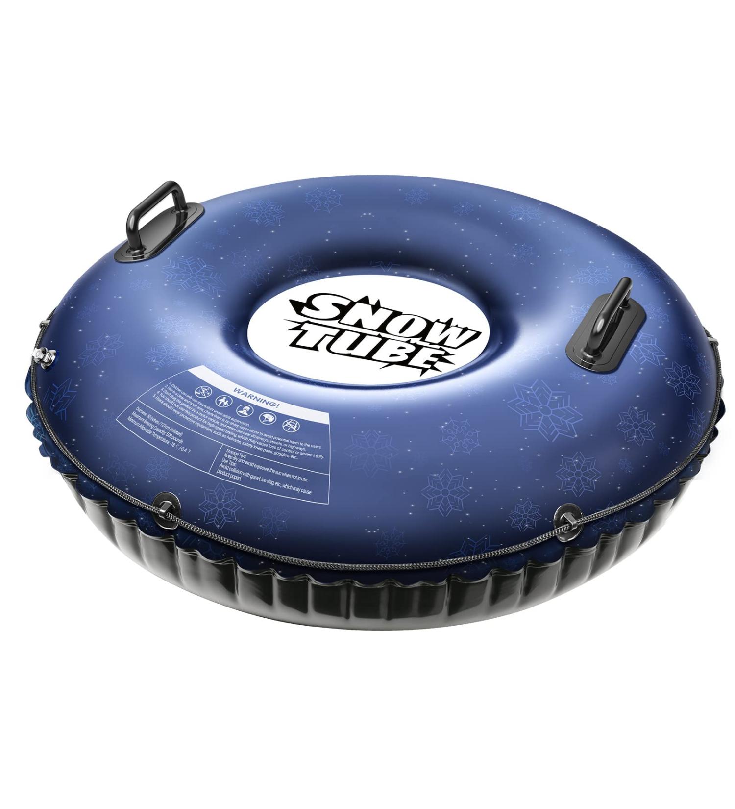 QPAU 50 Inch Inflatable Snow Tube for Kids and Adults - Heavy Duty Sled with 0.7mm Thickness - Buy Online on GoSupps.com