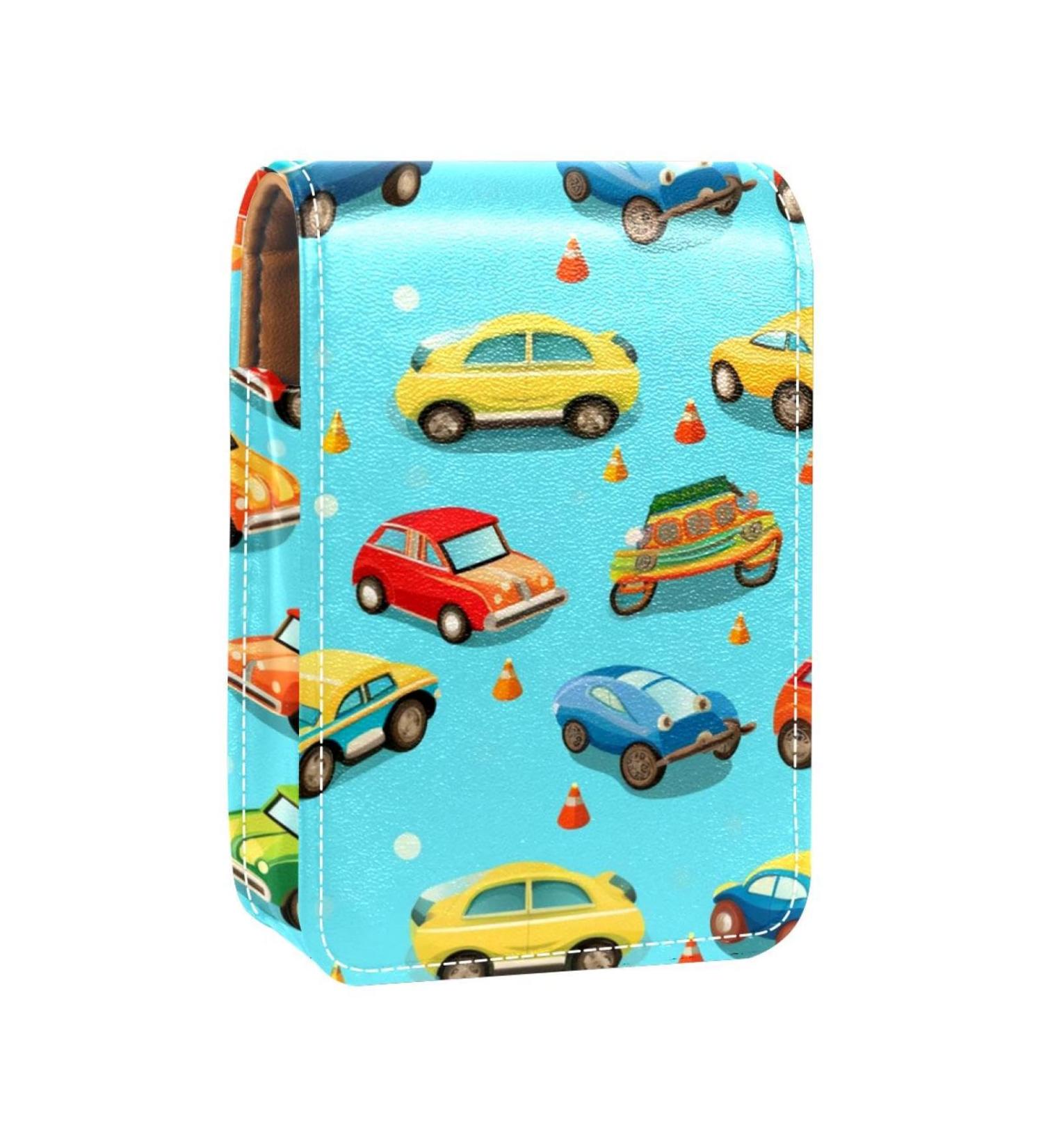 Travel Lipstick Organizer Case - Portable Makeup Bag with Mirror | Cartoon Design - Shop Now - Buy Online on GoSupps.com
