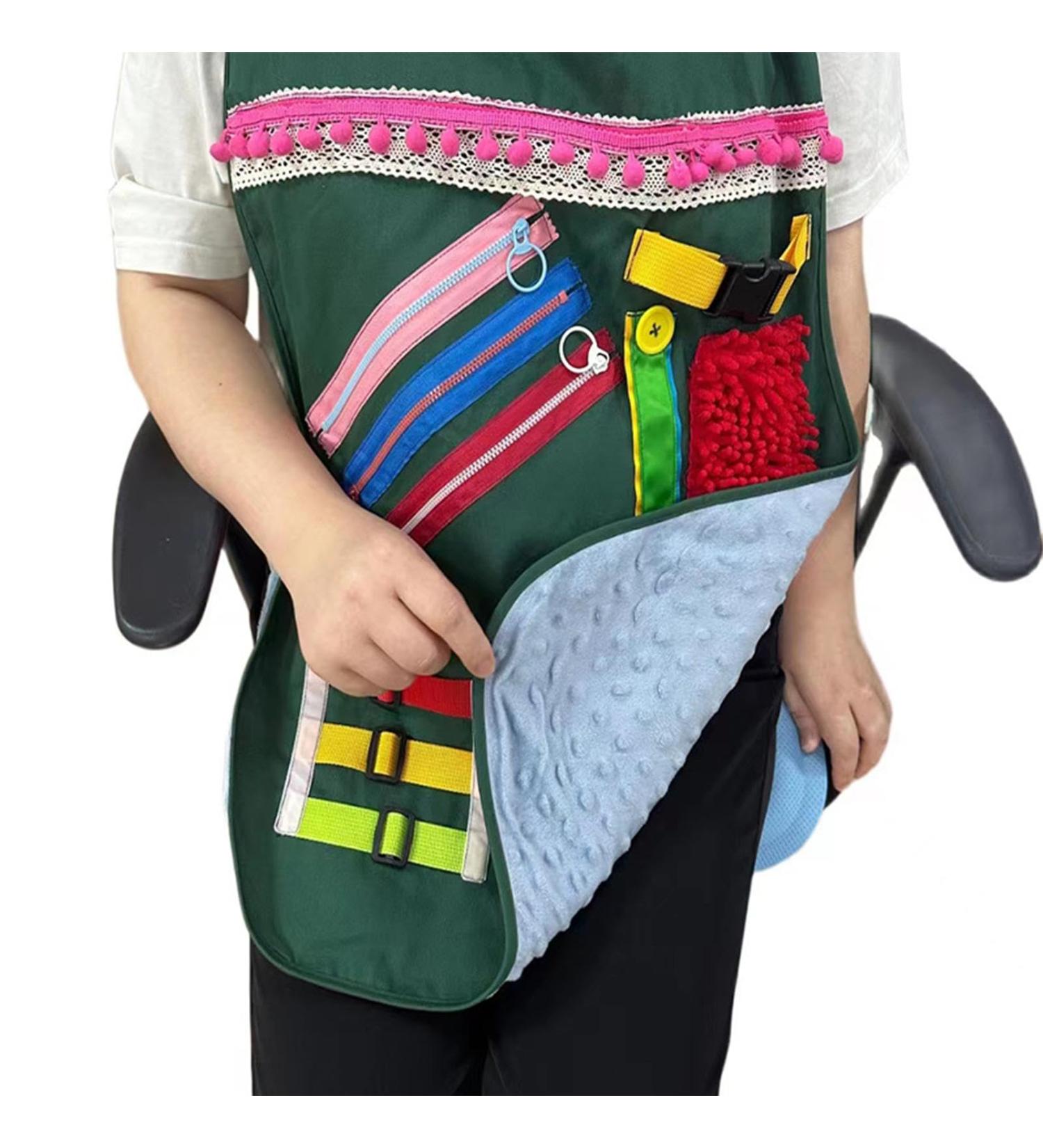 Dementia Fidget Apron - Elderly Sensory Apron - Dementia Improvement Fidget Blanket Engagement Aids People With Poor Memories - Buy Online on GoSupps.com