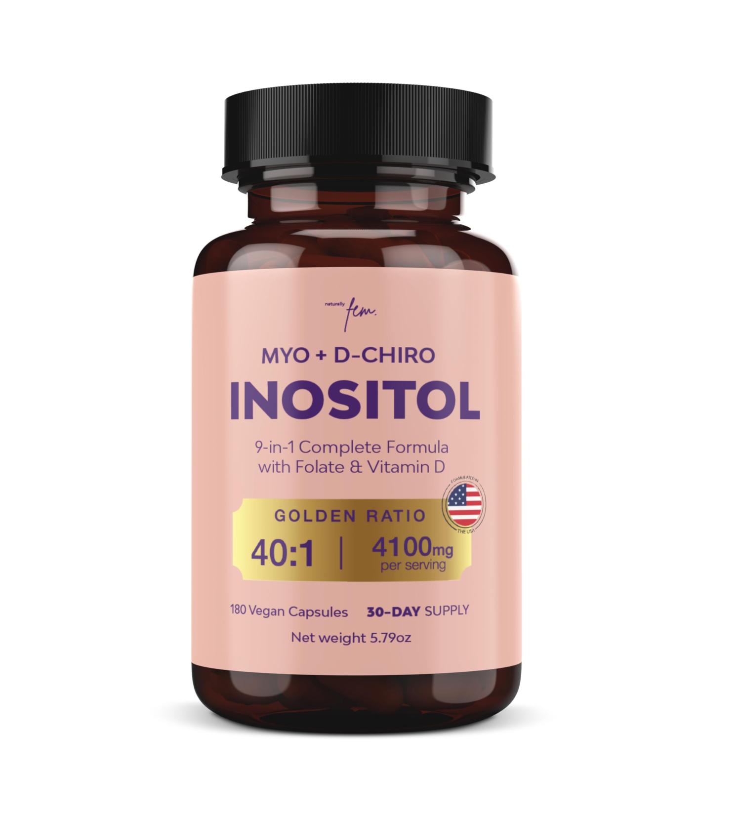 QSTA Myo-Inositol & D-Chiro Inositol Supplement for Women 4100mg (40:1 Ratio) 9-in-1 Hormonal & Metabolic Support with Folate, Vitamin B6, B12, D3, Zinc & Chromium 180 Count (Pack of 1) 1 - Buy Online on GoSupps.com