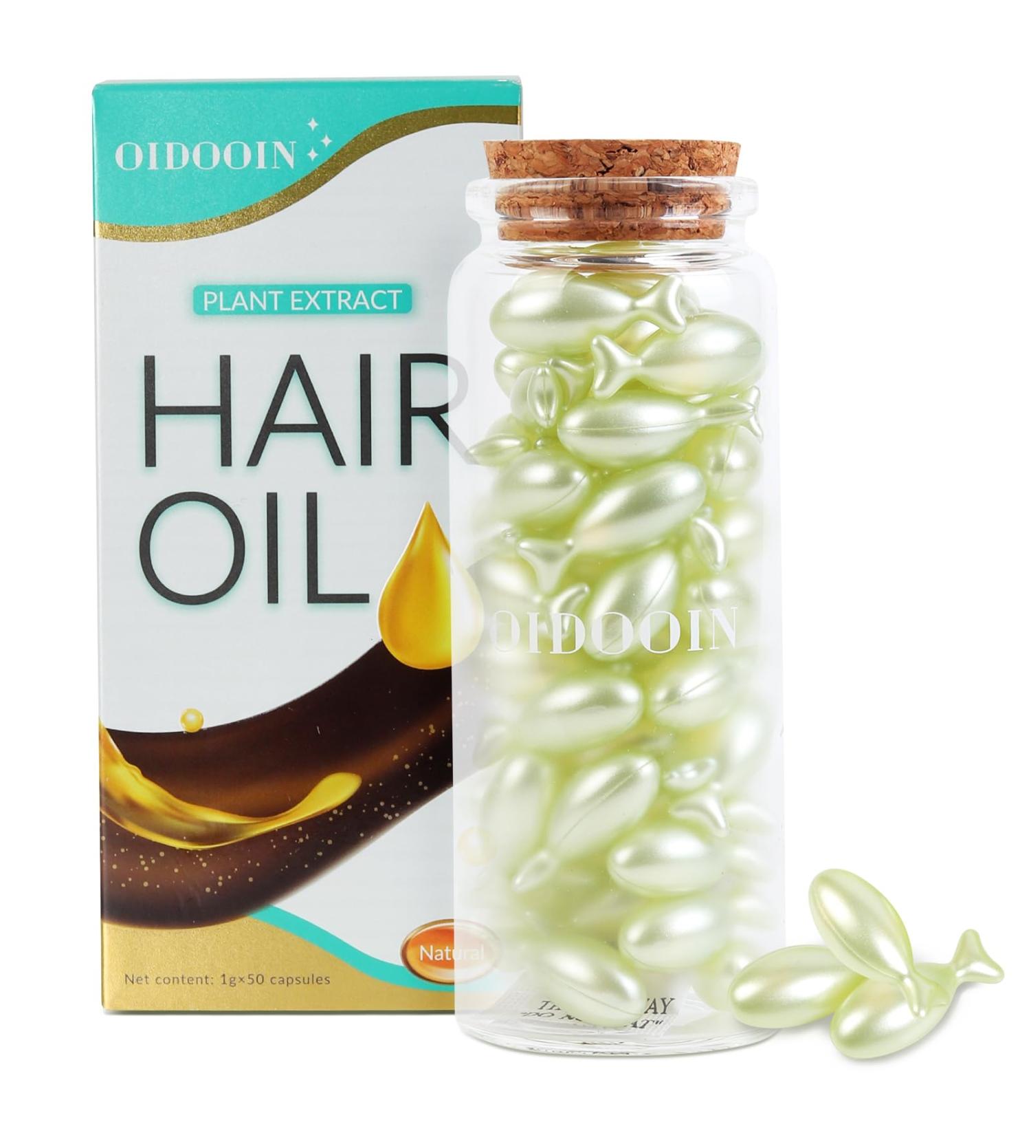 Hair Growth Oil Capsules - Thickening Treatment for Dry Frizzy Hair Regrowth | International Shipping Available - Buy Online on GoSupps.com