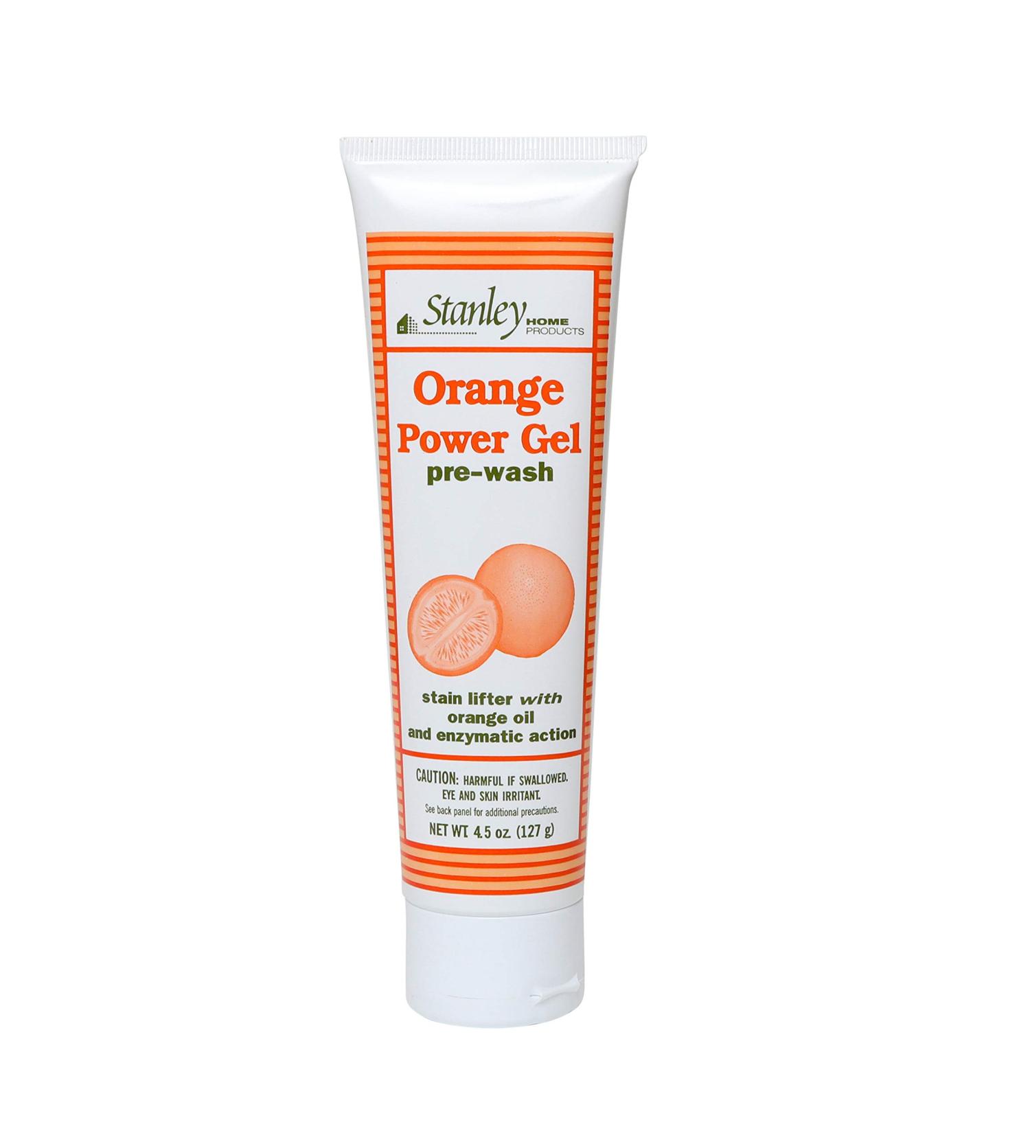 Stanley Home Products Orange Power Gel - Instant Laundry Stain Remover for Tough Stains | Cleans & Deodorizes Fabrics | 4.5 oz - Buy Online on GoSupps.com