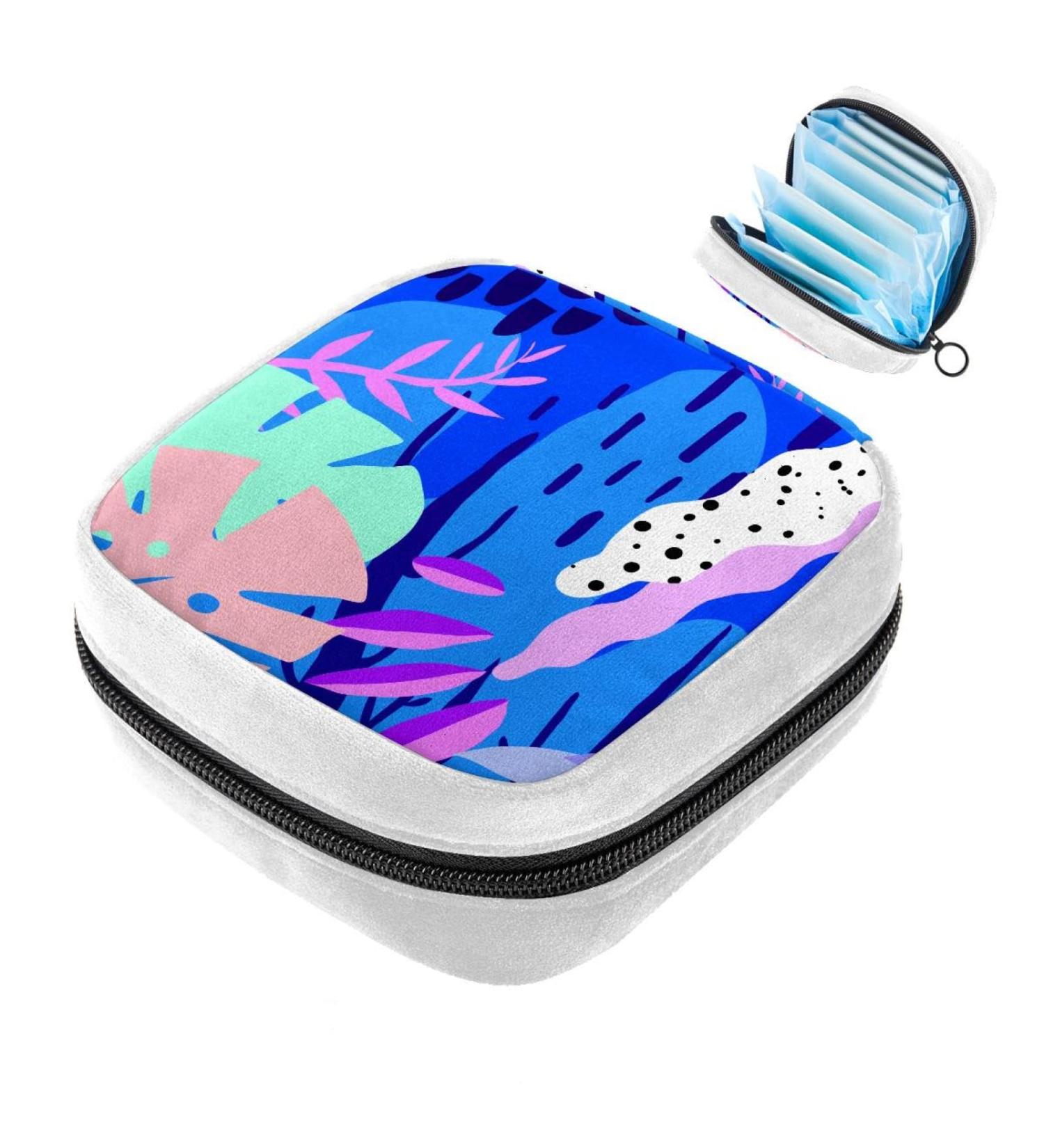 GIAPB Sanitary Napkin Storage Bag - Cartoon Blue Plant Pattern Color2359 - Buy Online on GoSupps.com