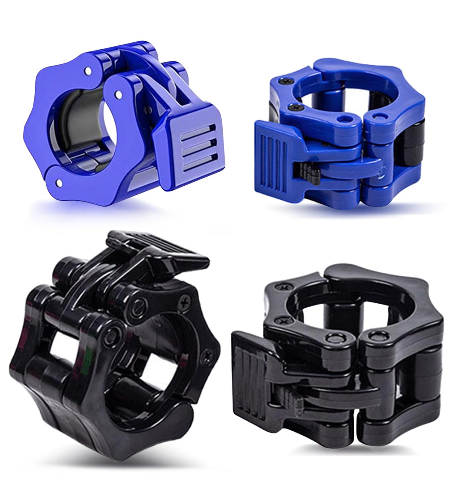 DHSWNNG Dumbbell Closures - 25mm & 50mm Quick Lock for Safe Training | One-Hand Assembly 4 Pieces Black & Blue - Buy Online on GoSupps.com