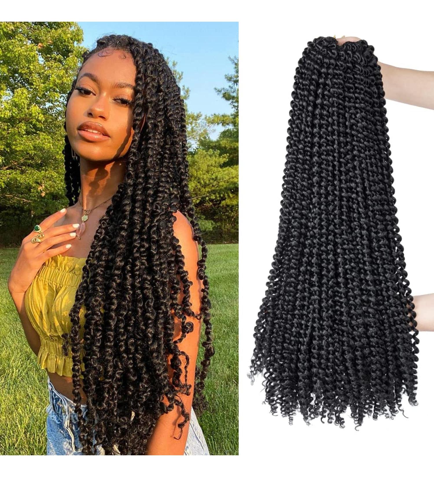 Passion Twist Hair Extensions - 7 Packs of 24-Inch Crochet Hair for Long Bohemian Styles - 1B Color - Yddm Authentic - Buy Online on GoSupps.com