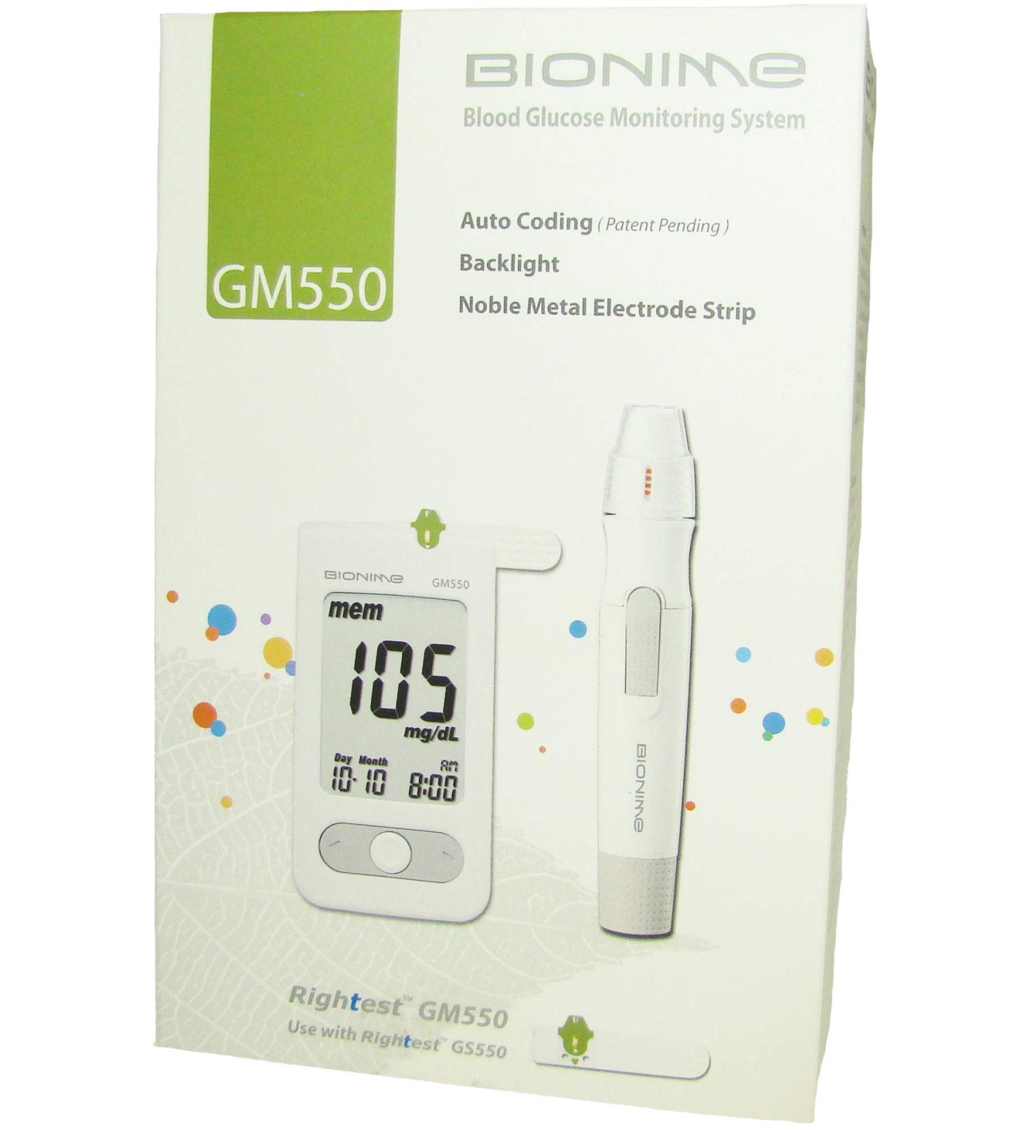 Bionime Rightest GM550 Blood Glucose Monitoring Kit