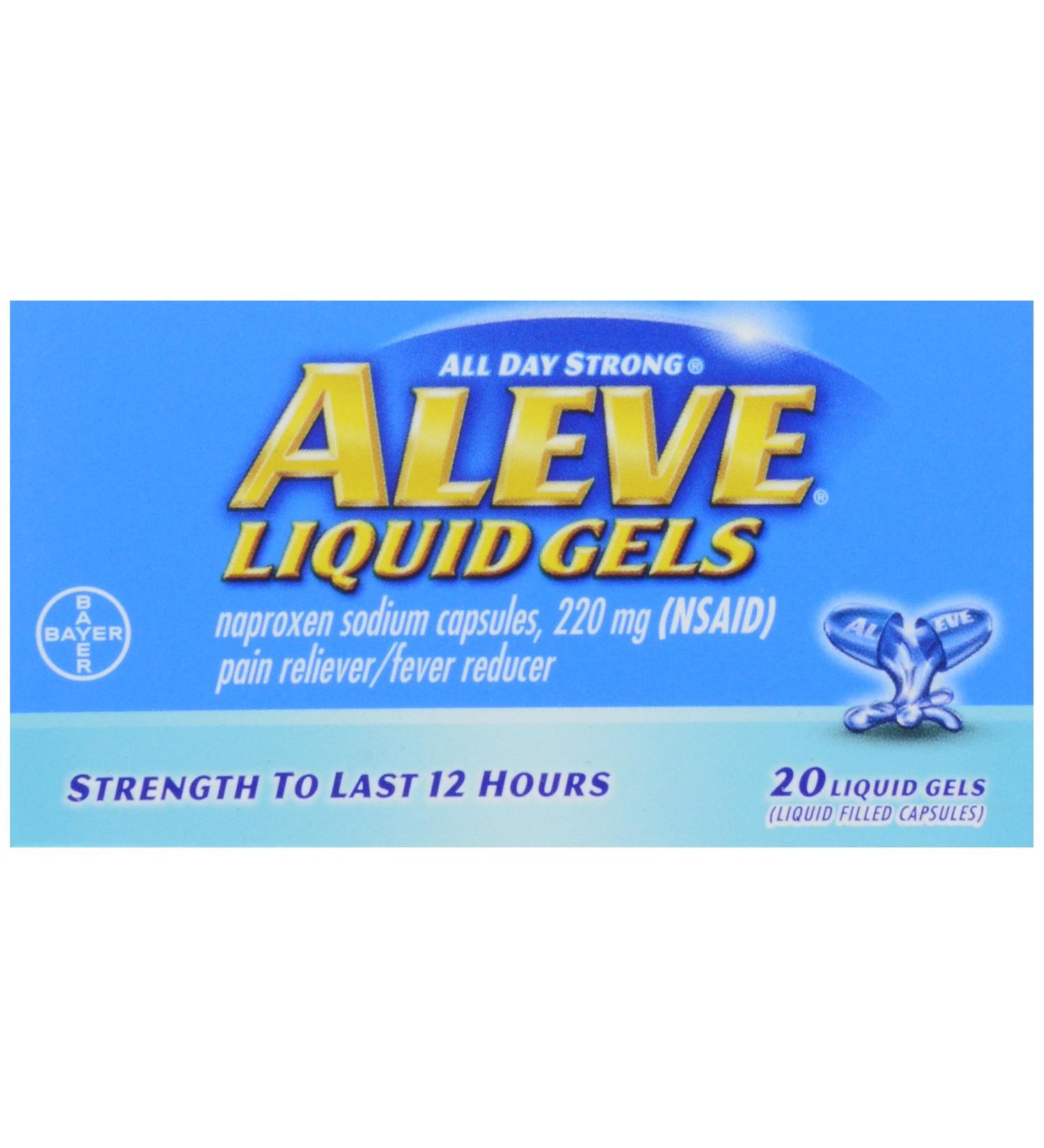 Aleve Liquid Gels 20 ct - Fast & Effective Pain Relief - Buy Online on GoSupps.com