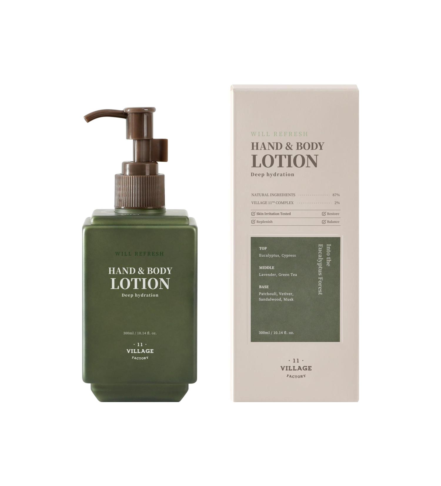 Will Refresh Hand & Body Lotion - Eucalyptus & Patchouli (300ml) | Shop Internationally - Buy Online on GoSupps.com