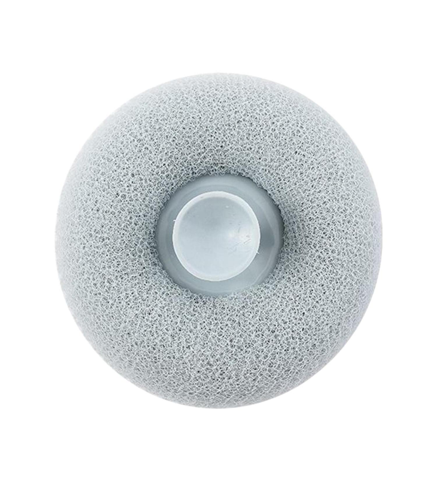 Exfoliating Bath Loofah Sponge with Suction Cup | Spa Pouf Shower Scrubber for Deep Cleaning | Body Dead Skin Remover | Rubbing Ball for Men and Women - Blue - Buy Online on GoSupps.com