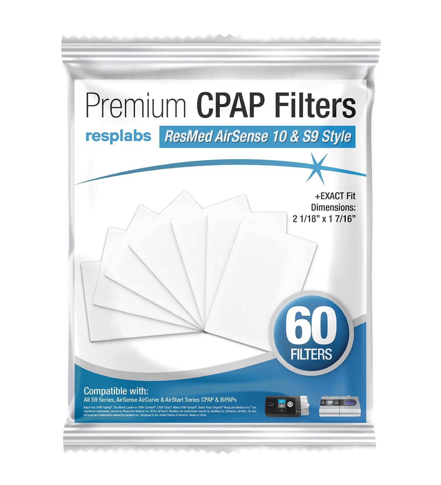 Resplabs CPAP Filters for ResMed AirSense 10 - 60 Pack - Buy Online on GoSupps.com