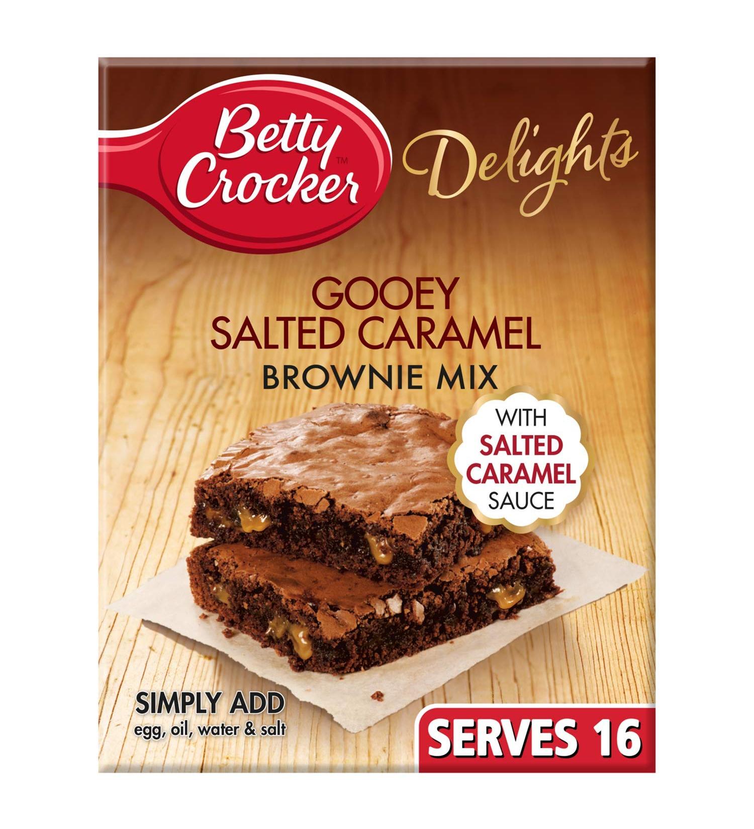 Betty Crocker Gooey Salted Caramel Brownie Mix 430g - Delicious Treat for Dessert Lovers - Buy Online on GoSupps.com
