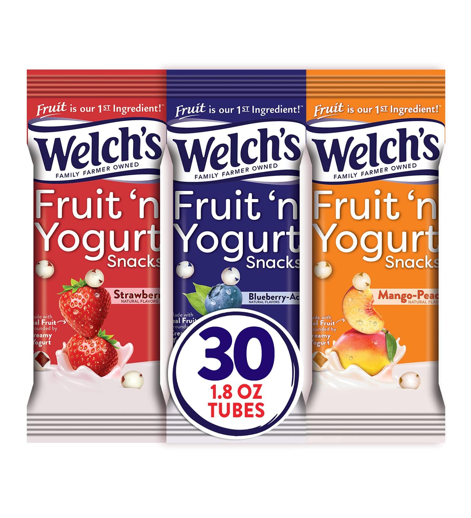 Welch's Fruit Snacks Variety Pack - Strawberry, Blueberry, Acai & Mango Peach - Gluten Free 30 Bulk Pack (1.8 oz Bags) - Buy Online on GoSupps.com