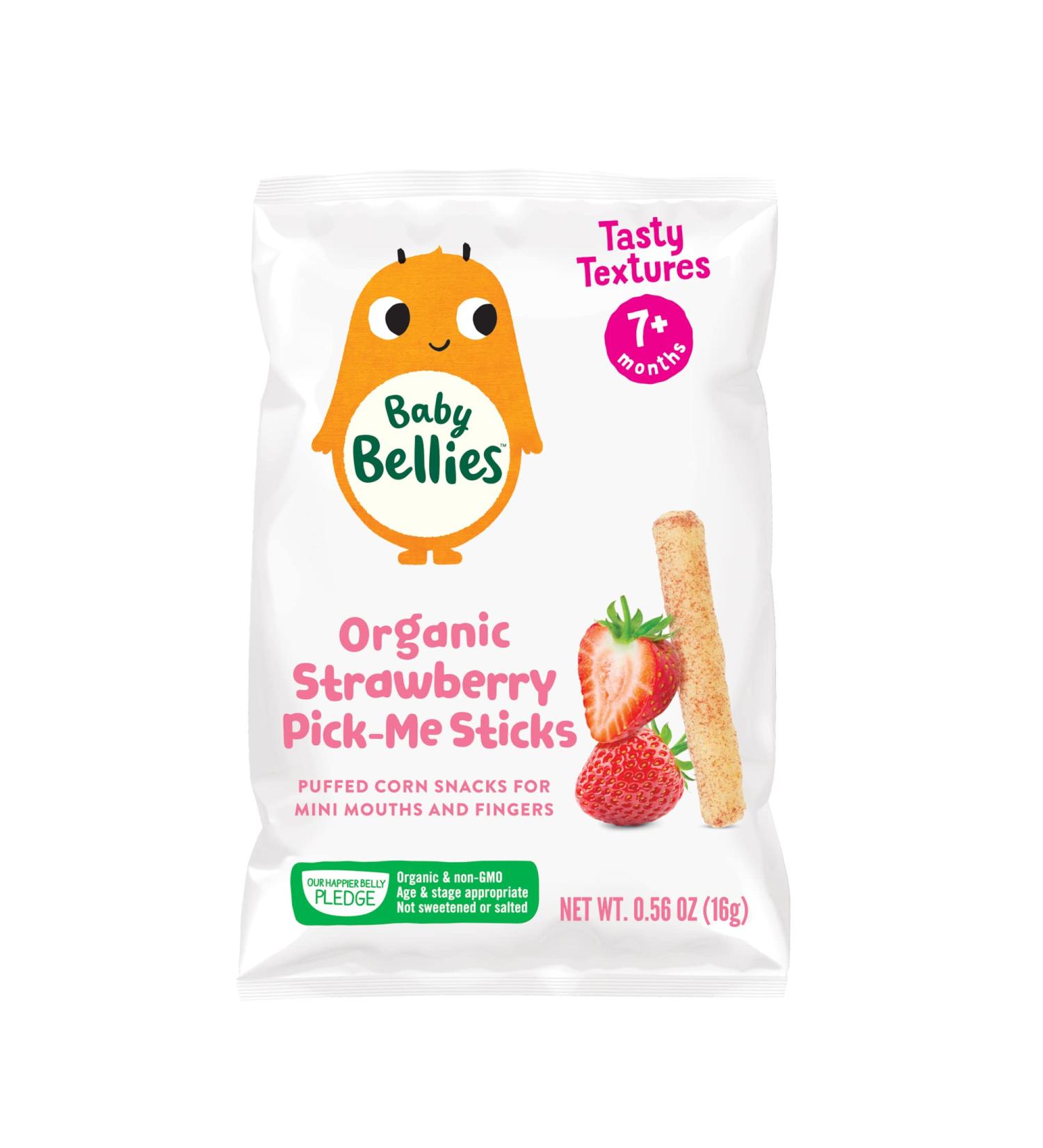 Little Bellies Organic Strawberry Pick-Me Sticks Baby Snack (5 Pack) - Healthy and Delicious Snacking Option for Babies - Buy Online on GoSupps.com