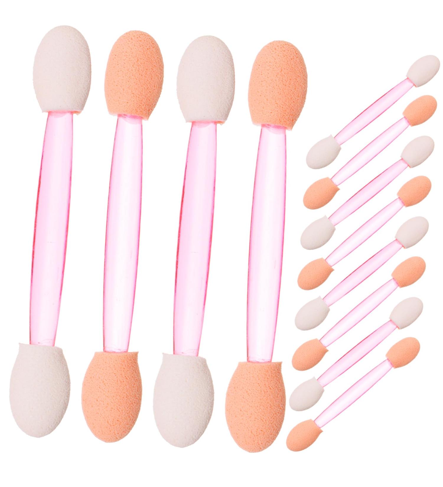Mikinona 100pcs Eye Shadow Stick Eyeliner Applicator Brush Eyeshadow Applier Comestic Mini Pink Rubber Cotton 6.20X0.50X0.50CM Pink - Buy Online on GoSupps.com