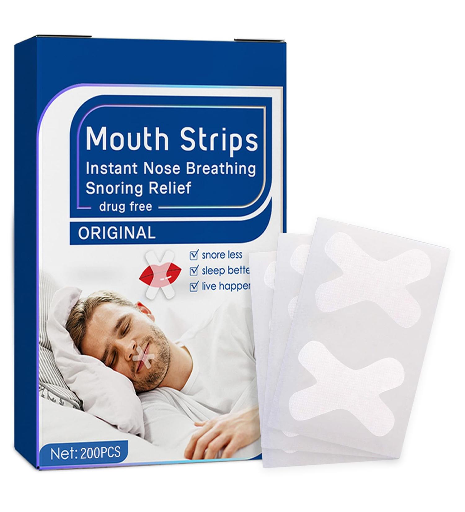 Mouth Tape for Sleeping - 200 Pcs Anti Snoring Strips for Improved Nasal Breathing and Sleep Quality - Buy Online on GoSupps.com