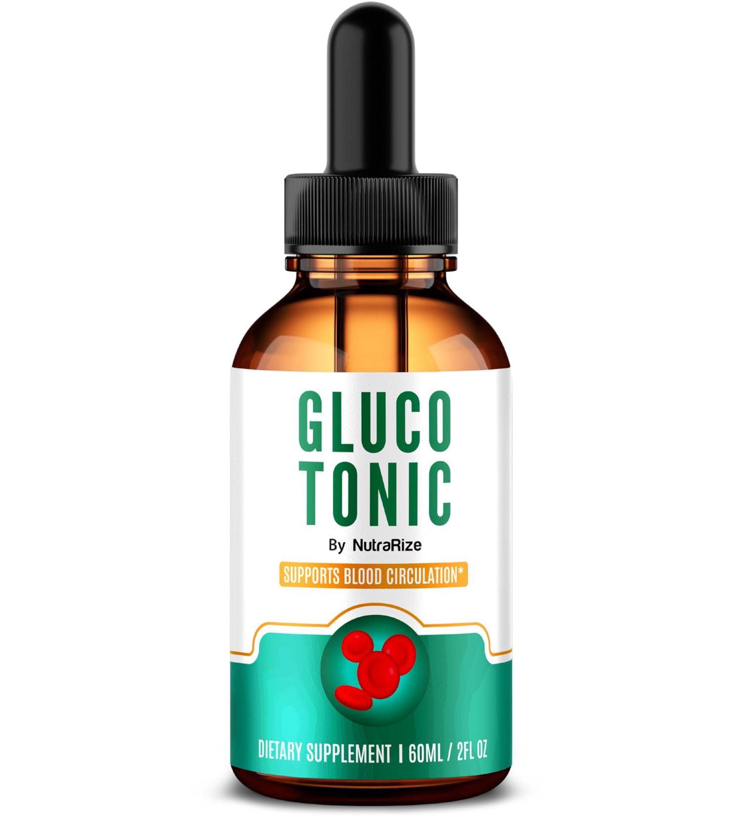 Gluco Tonic - Official Gluco Tonic Drops Formula All Natural Support For Energy Circulation and Healthy Levels Premium GlucoTonic Liquid Dropper GlucoTonic En Gotas Review (30 Servings)