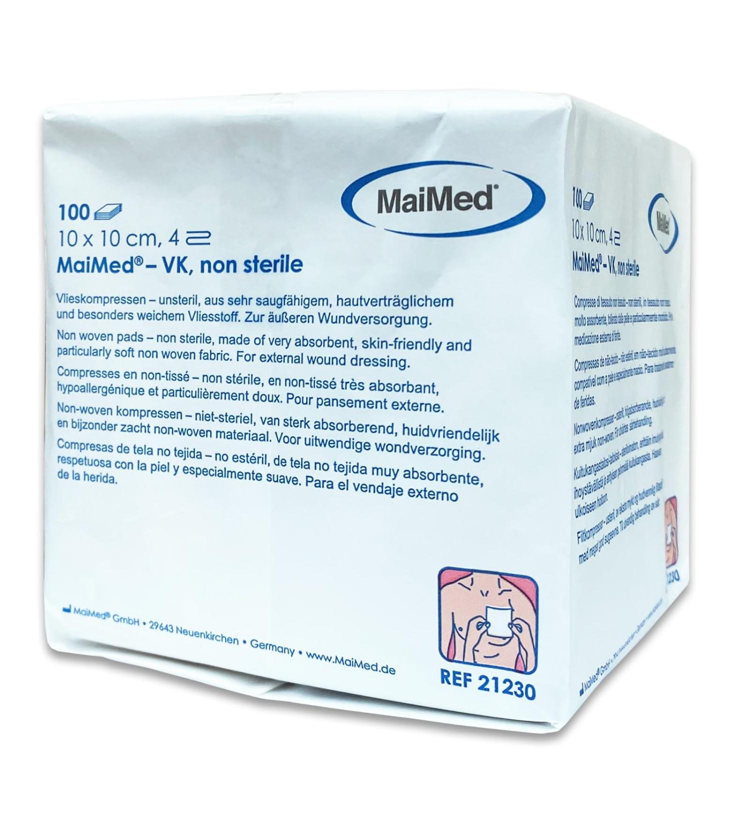 Buy 10x10 Unsteril Wound Compresses - 100 Pieces Immersed Fleece Gauze Bandage | Non-Adhesive Medical Dressing for Wound Care - Buy Online on GoSupps.com