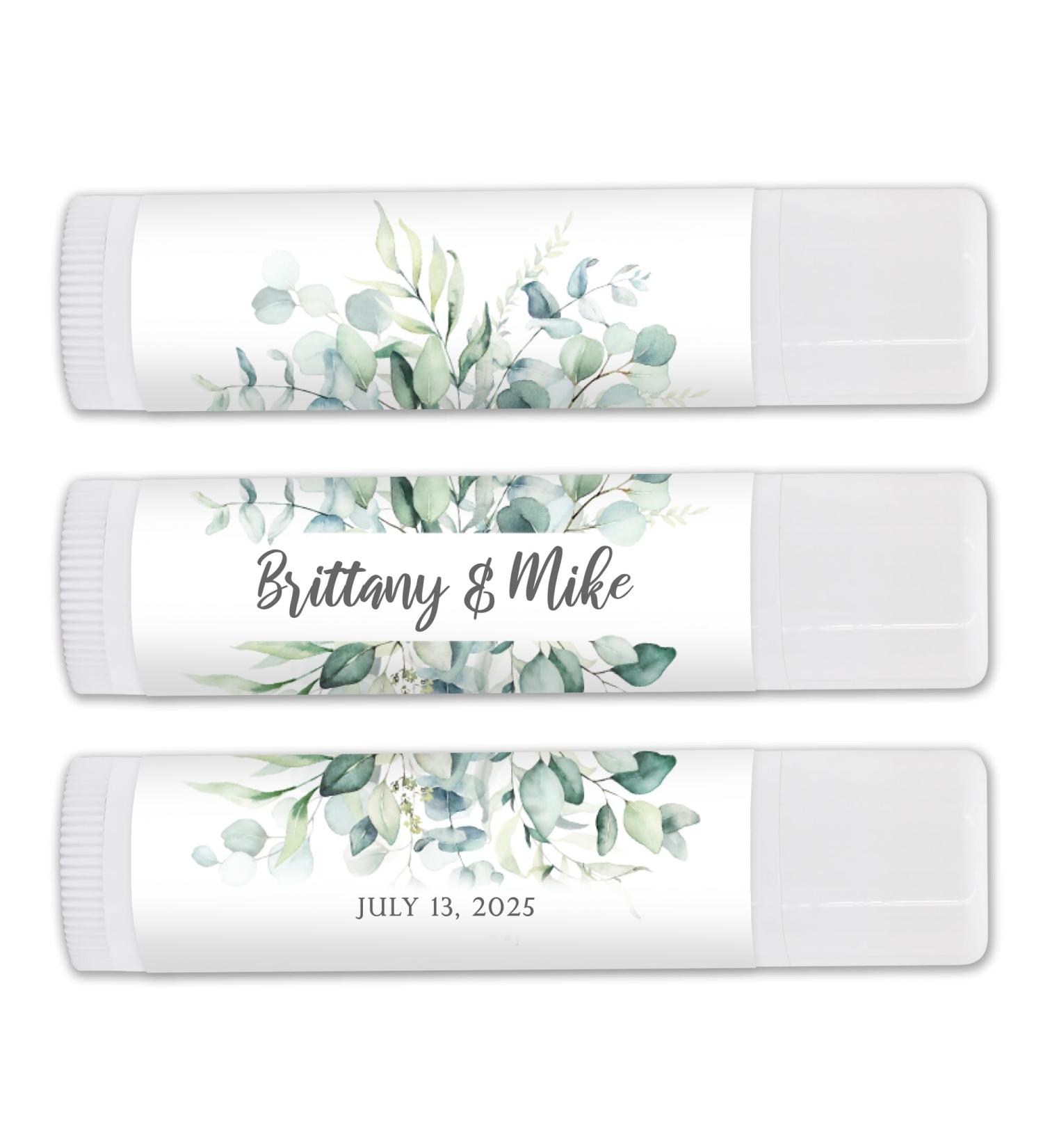 Personalized Lip Balm Favors Wedding Favors Bridal Shower Favor Greenery Wedding Favors Lip Balm Party Favors (Set of 24) - Buy Online on GoSupps.com