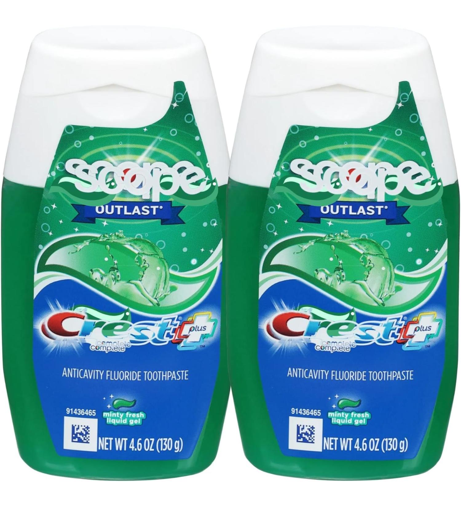 Complete Plus Scope Minty Fresh Liquid Gel C'resT Toothpaste 4.6 oz (Pack of 2)