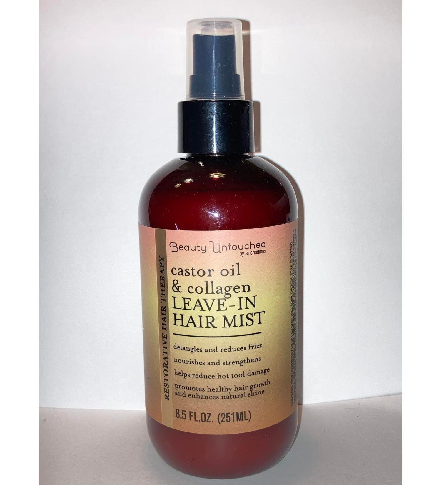 S&J Creations Beauty Untouched Castor Oil & Collagen Leave In Hair Mist