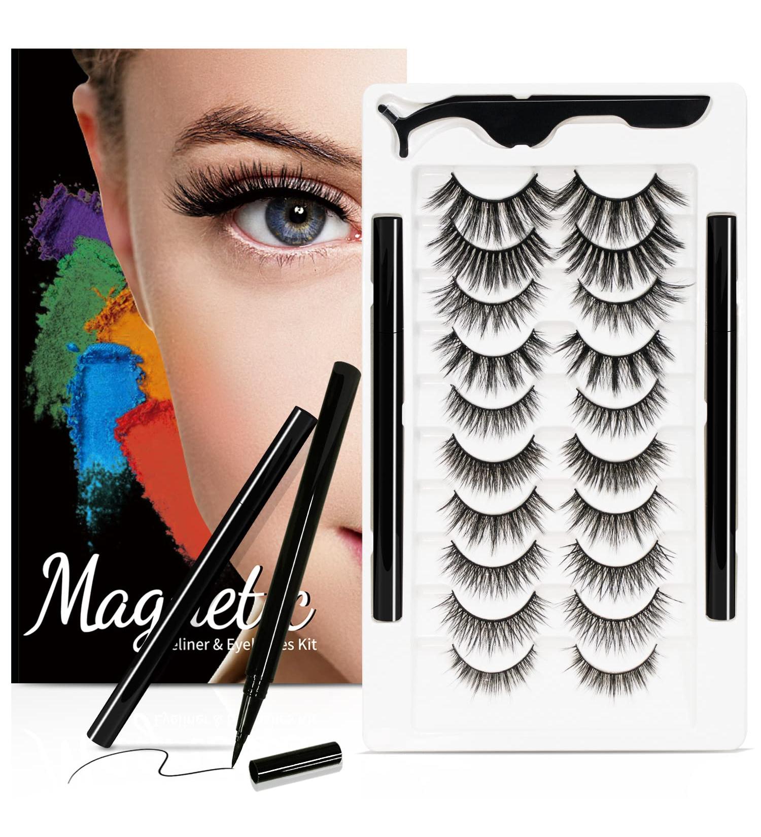 OTET Magnetic Eyelashes Kit - Lightweight Natural Look, Magnetic Eyeliner & Lashes Set with Tweezers - Easy to Wear - Buy Online on GoSupps.com