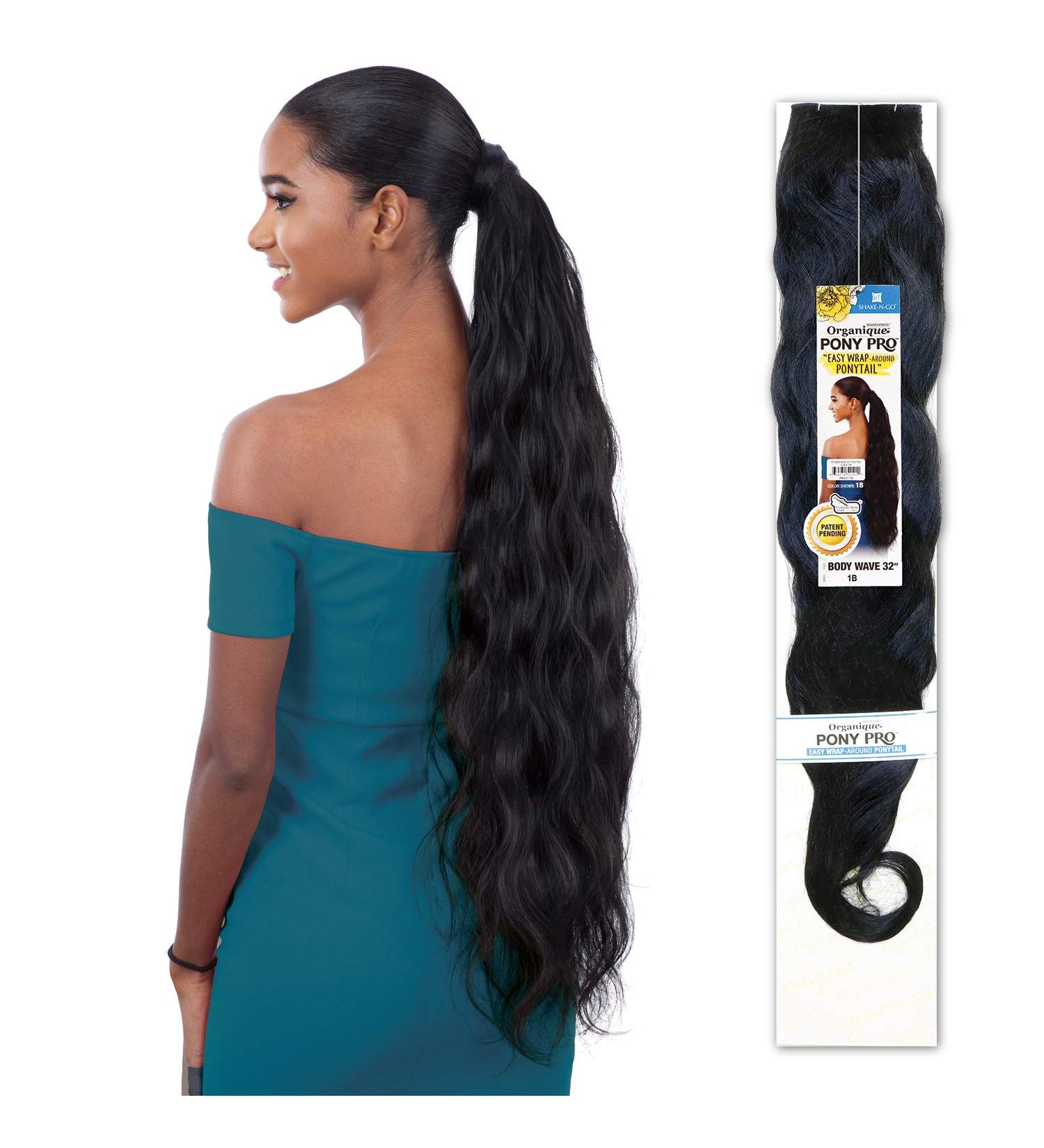 Organique Pony Pro Ponytail - BODY WAVE 32 | Shake-N-Go Synthetic Ponytail - Buy Online on GoSupps.com