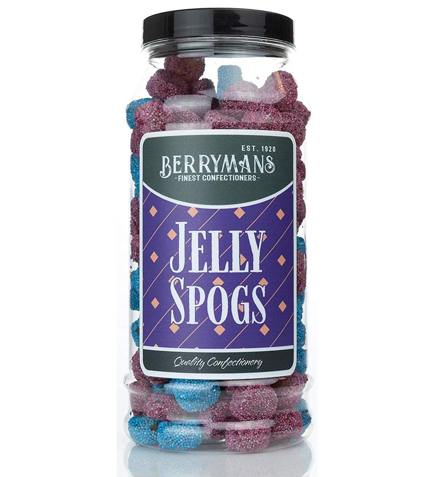 Original Jelly Spogs Retro Sweets Gift Jar By Berrymans Sweet Shop - Classic Sweets Traditional Taste. - Buy Online on GoSupps.com