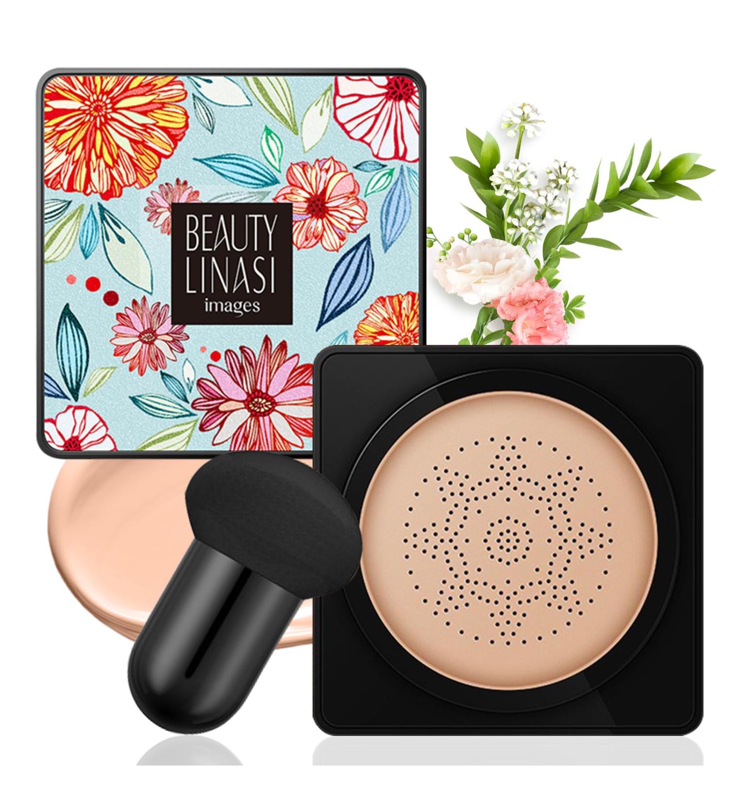 T te de Champignon Air Cushion CC Cream Fond de Teint Correcteur BB Cr me CC Cr me Fondation Hydratant Longue Dur e Couverture Compl te de La Base de Maquillage Impeccable (Naturel) Naturel 20 g (Lot de 1) - Buy Online on GoSupps.com